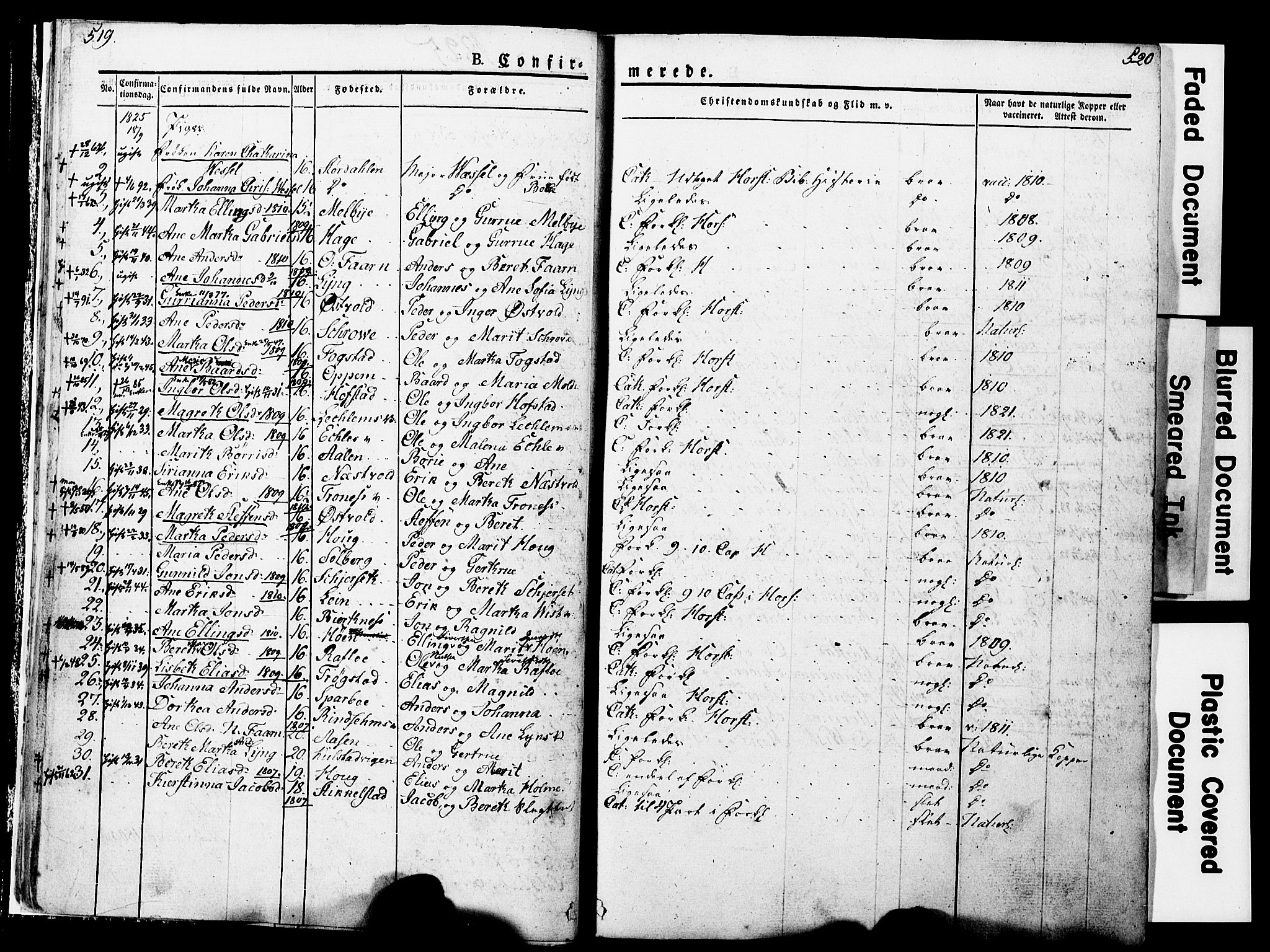 Ministerialprotokoller, klokkerbøker og fødselsregistre - Nord-Trøndelag, SAT/A-1458/723/L0243: Parish register (official) no. 723A12, 1822-1851, p. 519-520