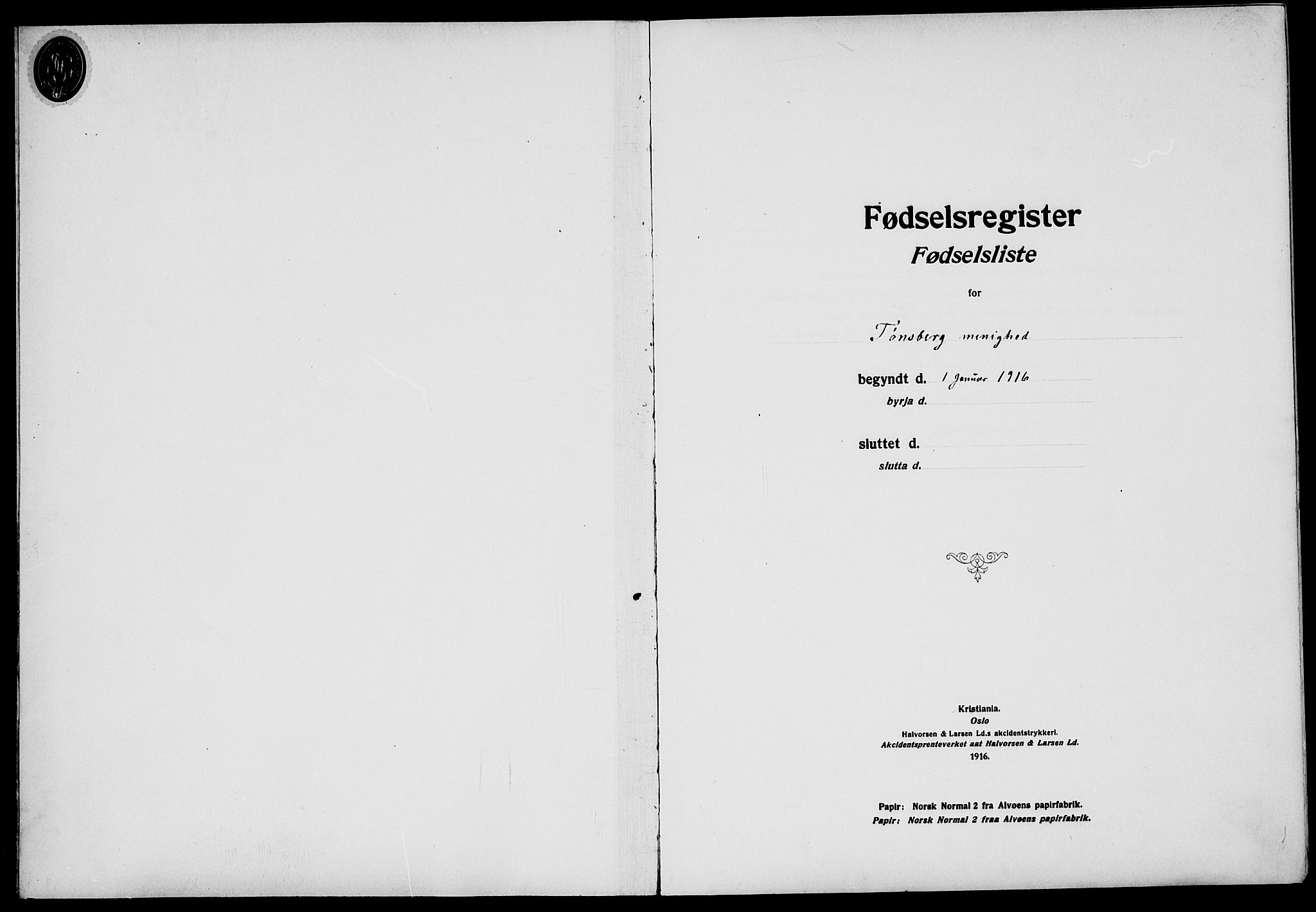 Tønsberg kirkebøker, AV/SAKO-A-330/J/Ja/L0001: Birth register no. 1, 1916-1922