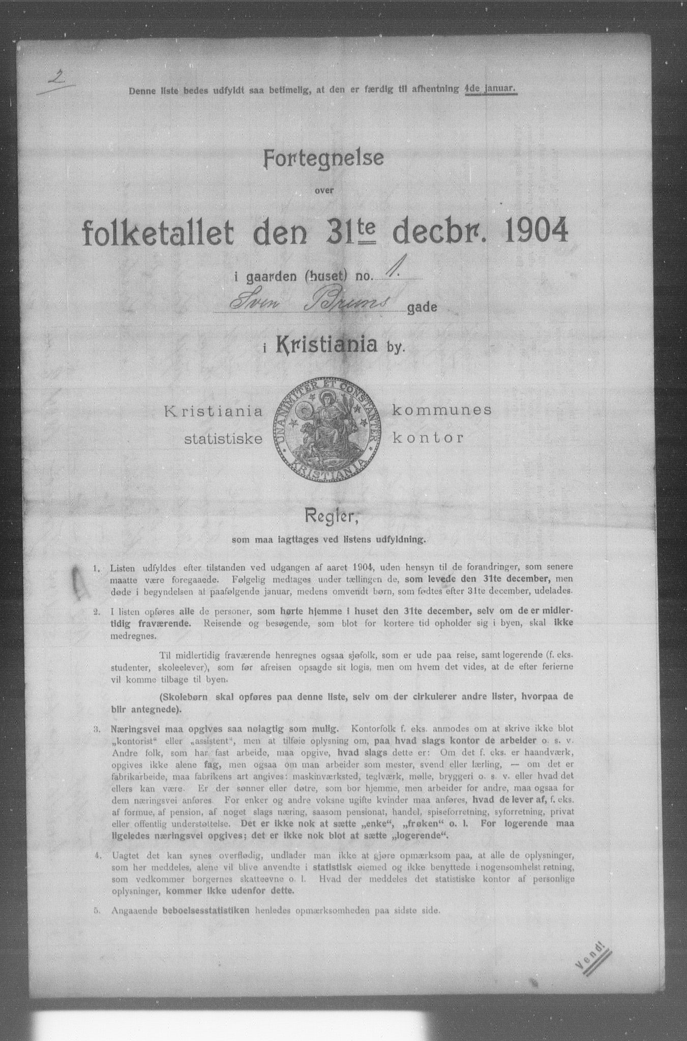 OBA, Municipal Census 1904 for Kristiania, 1904, p. 19966