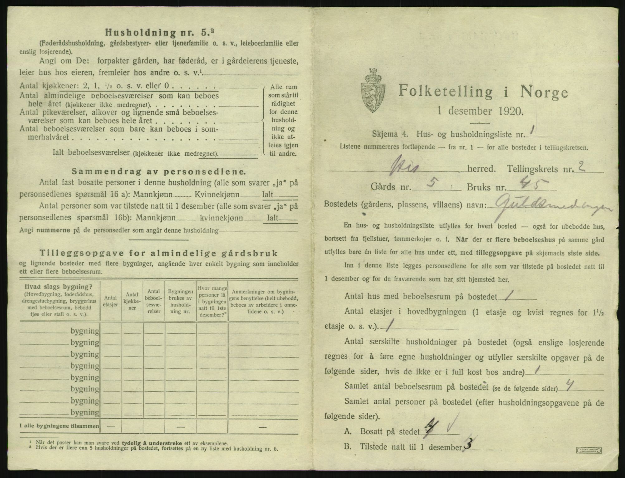 SAK, 1920 census for Hisøy, 1920, p. 356