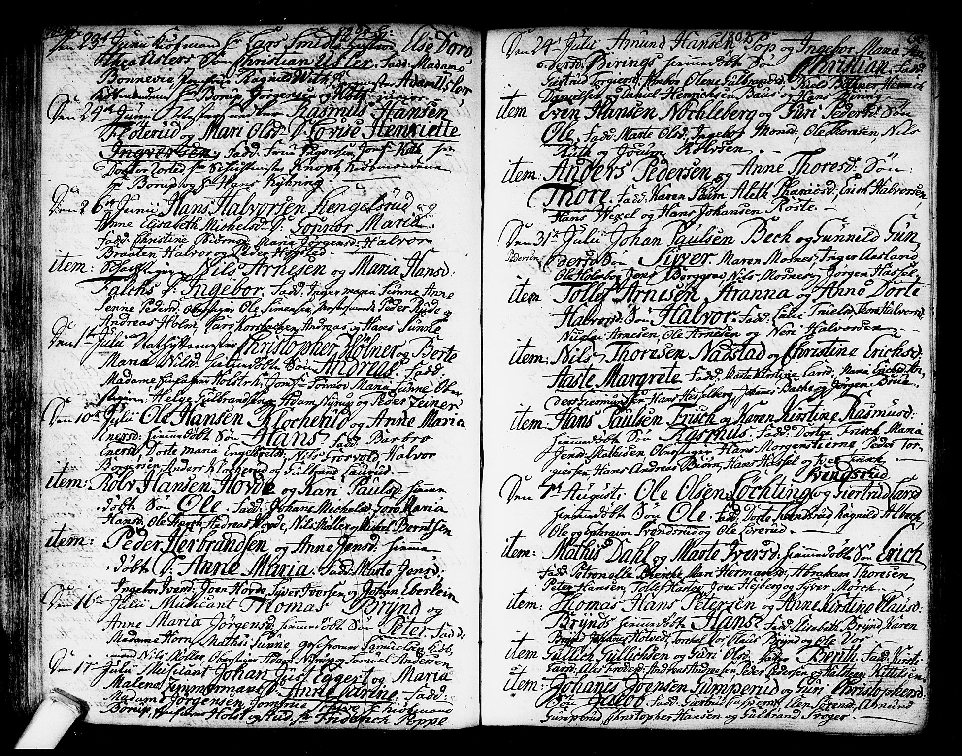Kongsberg kirkebøker, SAKO/A-22/F/Fa/L0007: Parish register (official) no. I 7, 1795-1816, p. 66