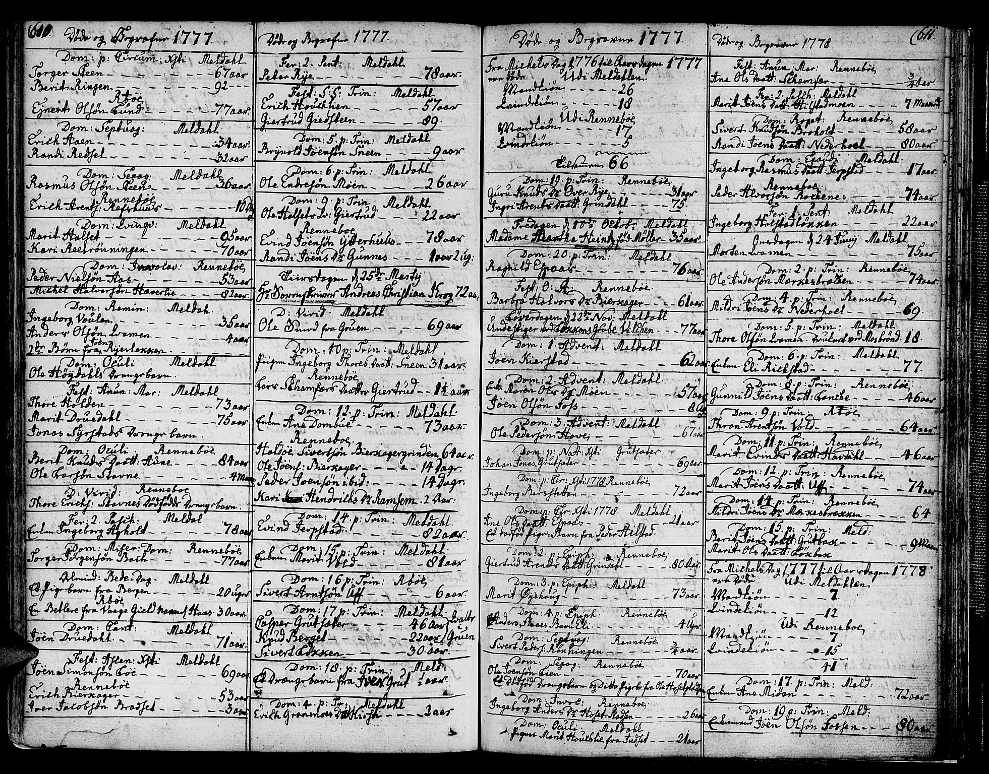 Ministerialprotokoller, klokkerbøker og fødselsregistre - Sør-Trøndelag, SAT/A-1456/672/L0852: Parish register (official) no. 672A05, 1776-1815, p. 610-611