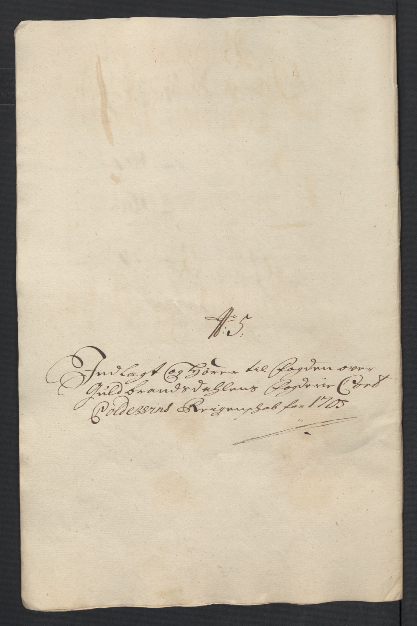 Rentekammeret inntil 1814, Reviderte regnskaper, Fogderegnskap, AV/RA-EA-4092/R17/L1178: Fogderegnskap Gudbrandsdal, 1705-1707, p. 50