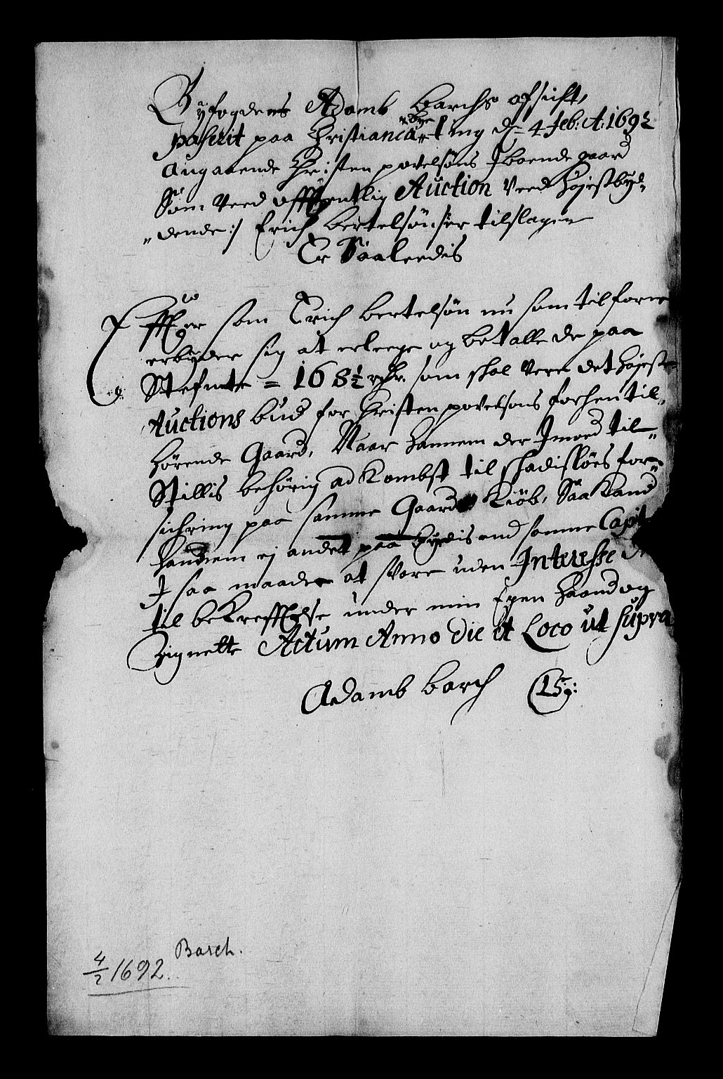 Stattholderembetet 1572-1771, RA/EA-2870/Af/L0004: Avskrifter av vedlegg til originale supplikker, nummerert i samsvar med supplikkbøkene, 1691-1694, p. 157