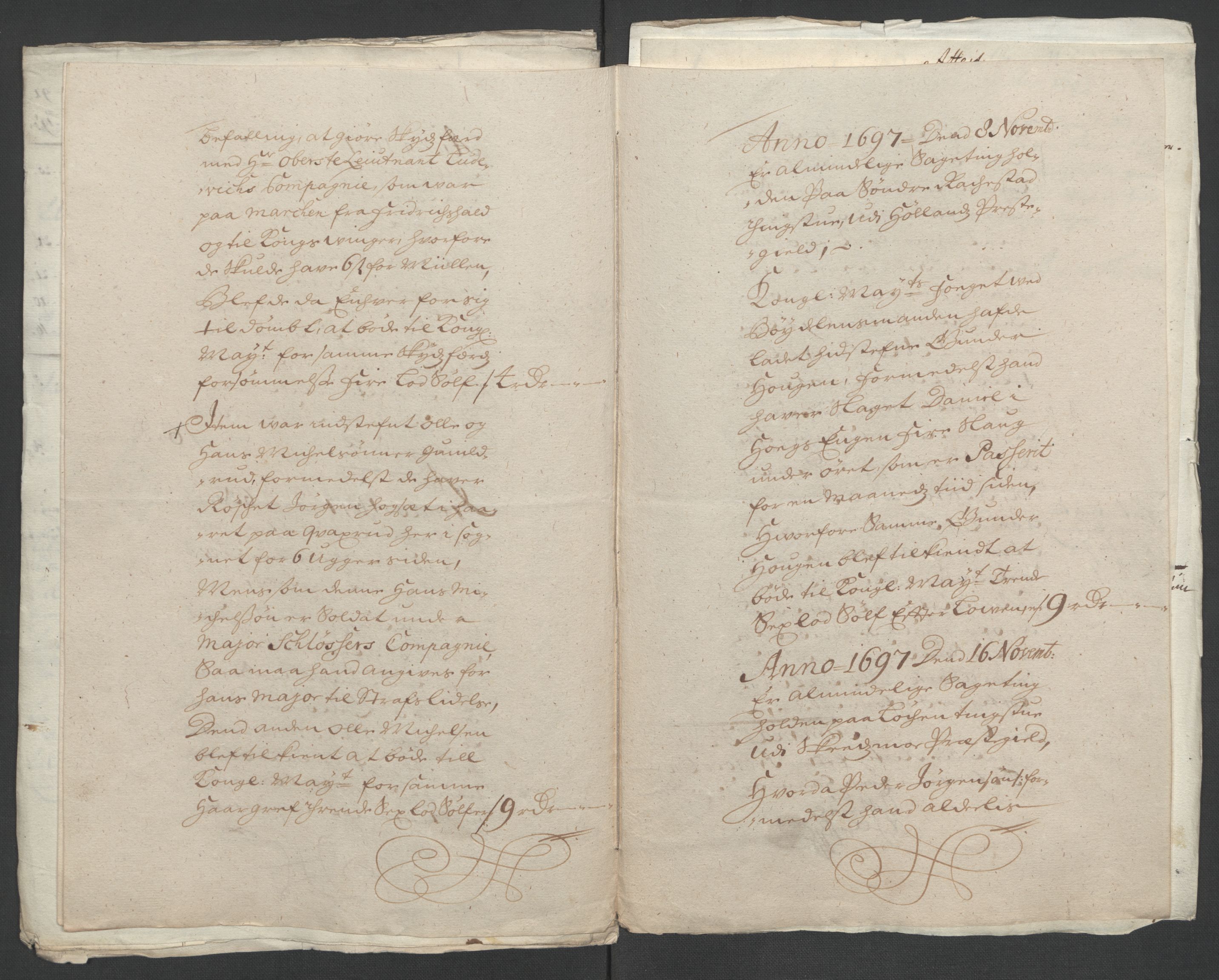 Rentekammeret inntil 1814, Reviderte regnskaper, Fogderegnskap, AV/RA-EA-4092/R11/L0580: Fogderegnskap Nedre Romerike, 1696-1697, p. 239