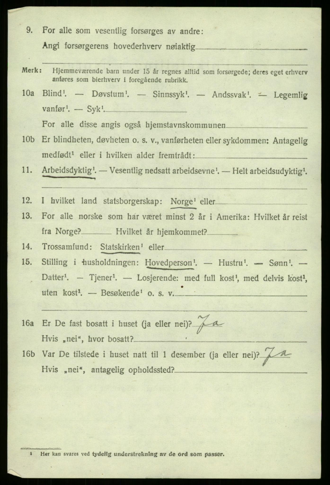 SAB, 1920 census for Manger, 1920, p. 5022