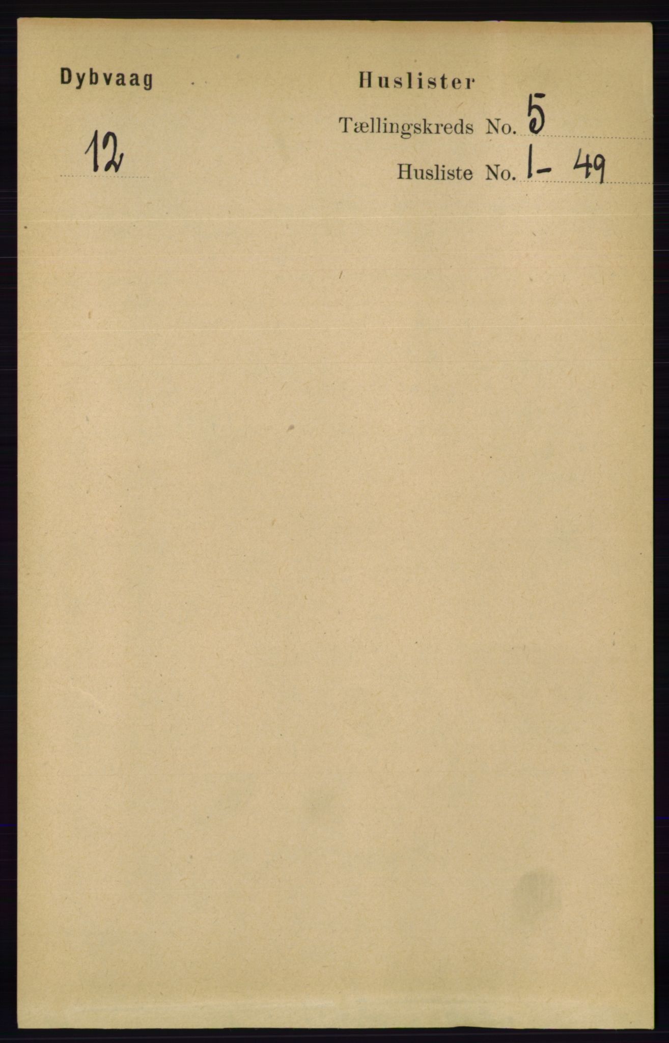 RA, 1891 census for 0915 Dypvåg, 1891, p. 1314