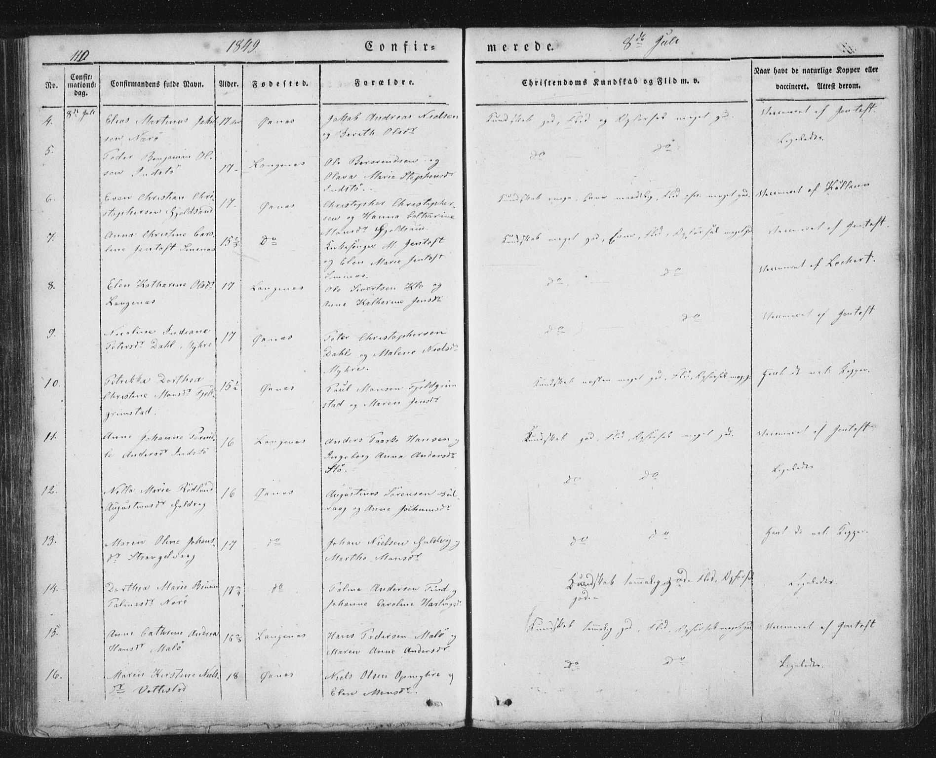 Ministerialprotokoller, klokkerbøker og fødselsregistre - Nordland, AV/SAT-A-1459/893/L1332: Parish register (official) no. 893A05, 1841-1858, p. 110