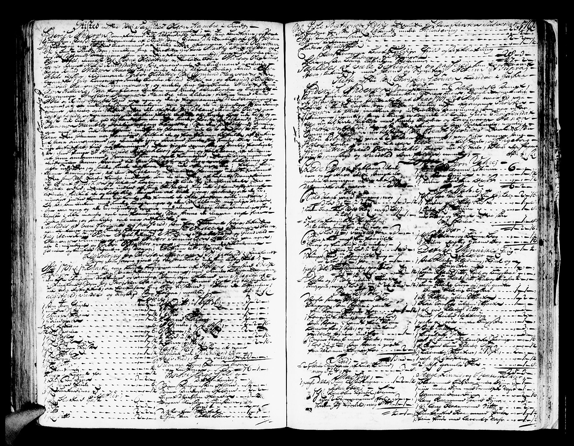 Mandal sorenskriveri, SAK/1221-0005/001/H/Hc/L0008: Skifteprotokoll med register, original i eske nr 4a, 1693-1702, p. 509b-510a