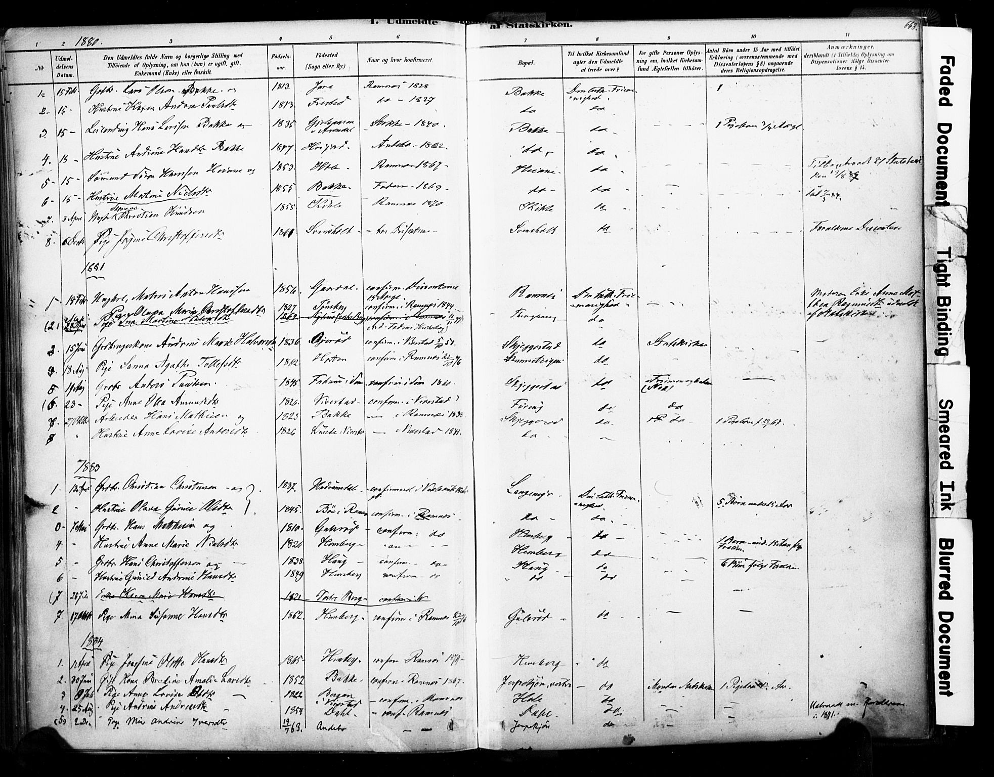 Ramnes kirkebøker, SAKO/A-314/F/Fa/L0007: Parish register (official) no. I 7, 1878-1895, p. 662-663