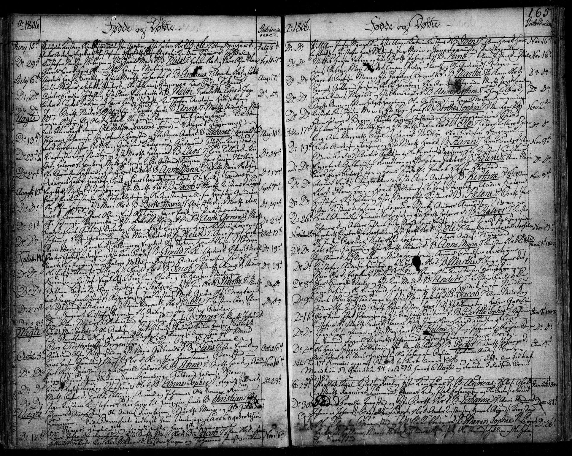 Aurskog prestekontor Kirkebøker, AV/SAO-A-10304a/F/Fa/L0003: Parish register (official) no. I 3, 1767-1807, p. 165