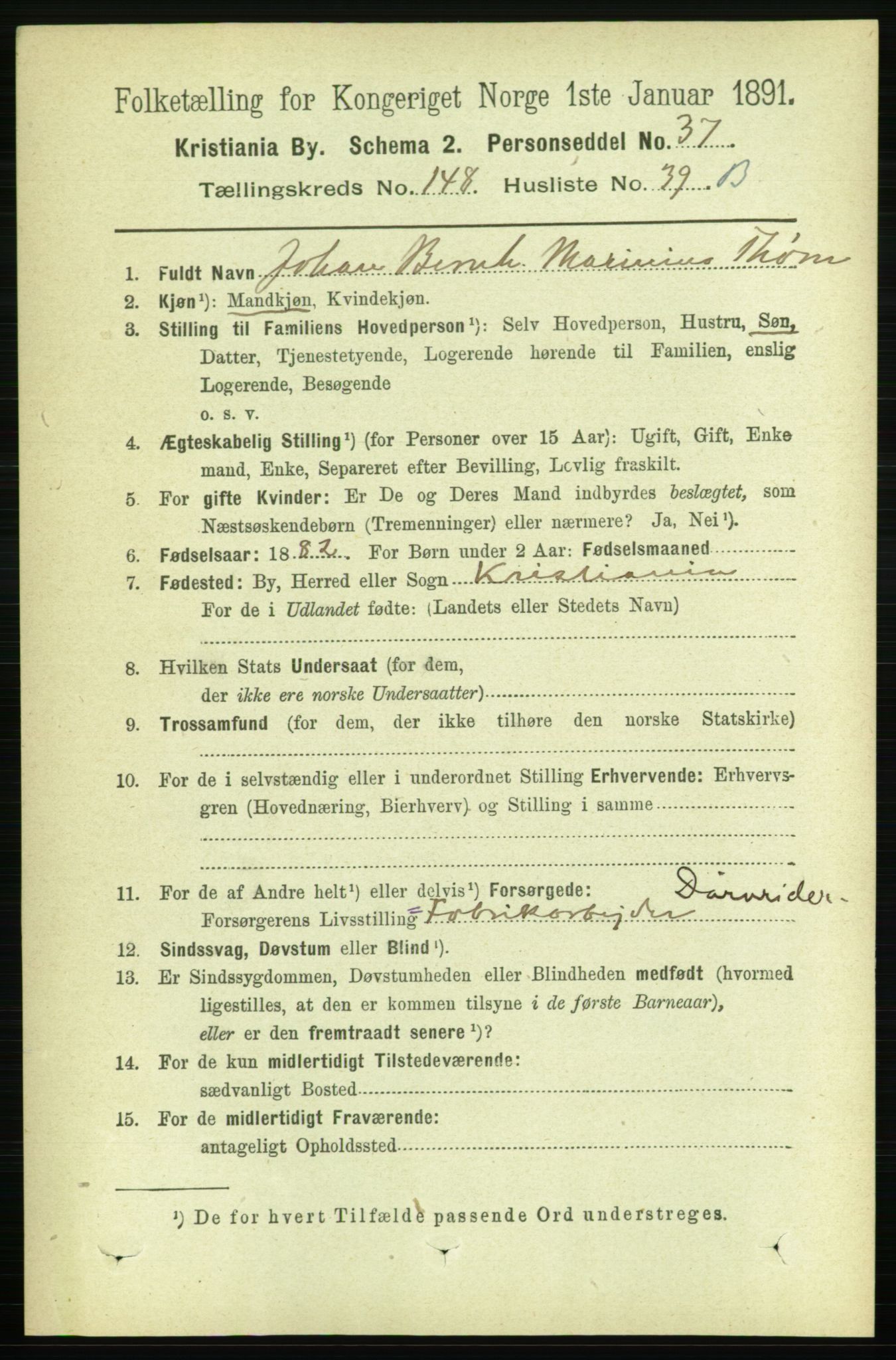 RA, 1891 census for 0301 Kristiania, 1891, p. 82973