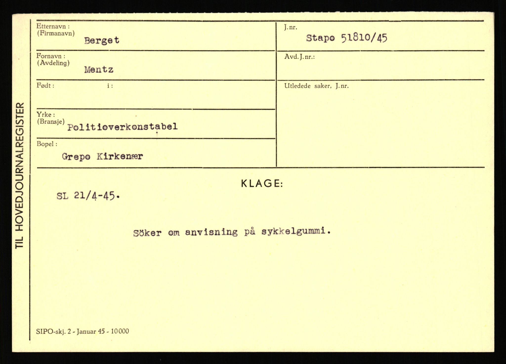 Statspolitiet - Hovedkontoret / Osloavdelingen, AV/RA-S-1329/C/Ca/L0002: Arneberg - Brand, 1943-1945, p. 2679