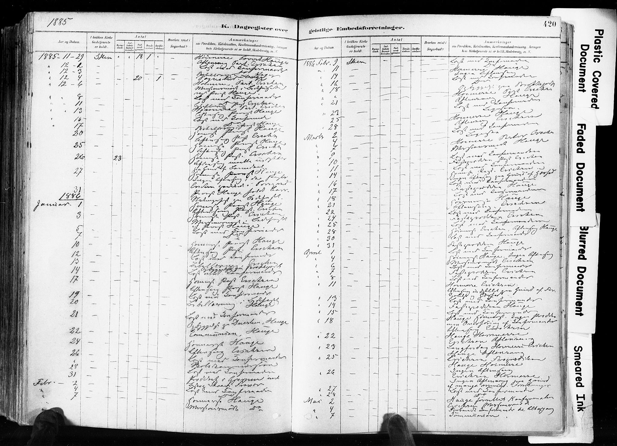 Skien kirkebøker, AV/SAKO-A-302/F/Fa/L0009: Parish register (official) no. 9, 1878-1890, p. 420