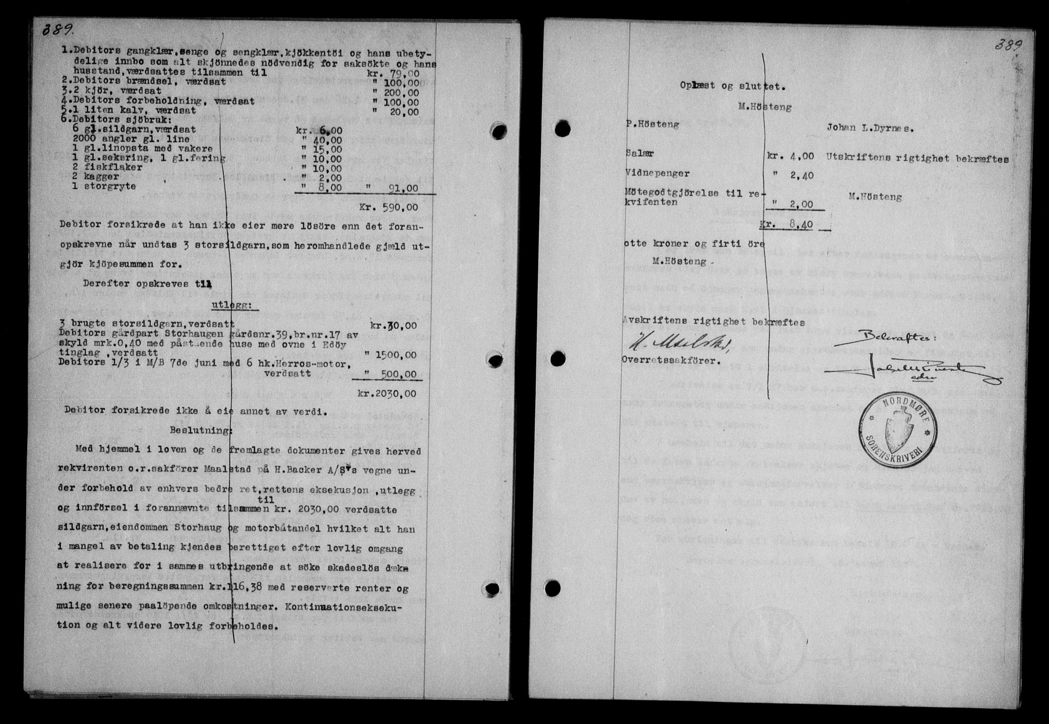 Nordmøre sorenskriveri, AV/SAT-A-4132/1/2/2Ca/L0061: Mortgage book no. 51, 1926-1927, Deed date: 17.01.1927