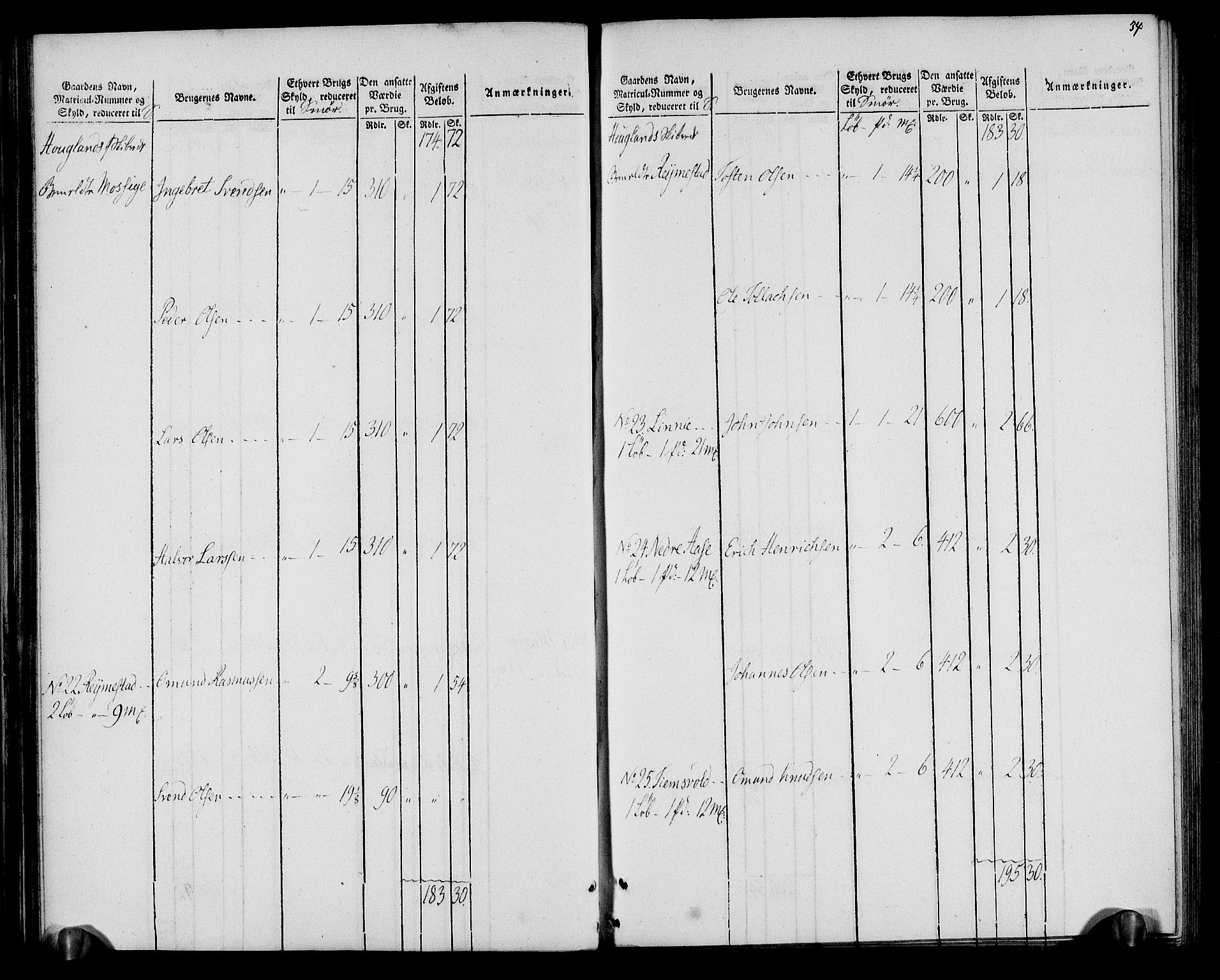 Rentekammeret inntil 1814, Realistisk ordnet avdeling, AV/RA-EA-4070/N/Ne/Nea/L0099: Jæren og Dalane fogderi. Oppebørselsregister, 1803-1804, p. 37