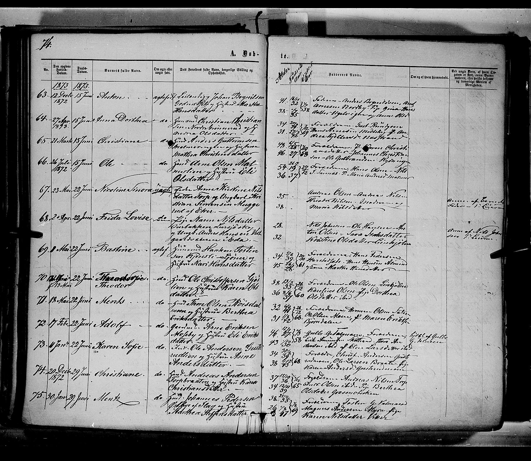 Eidskog prestekontor, AV/SAH-PREST-026/H/Ha/Haa/L0002: Parish register (official) no. 2, 1867-1878, p. 74