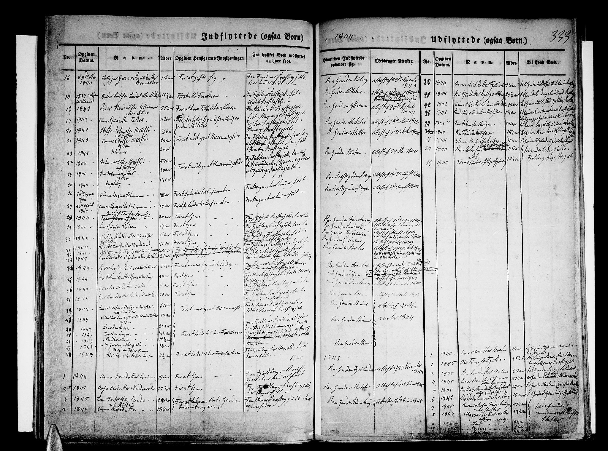 Skånevik sokneprestembete, SAB/A-77801/H/Haa: Parish register (official) no. A 4, 1828-1848, p. 333