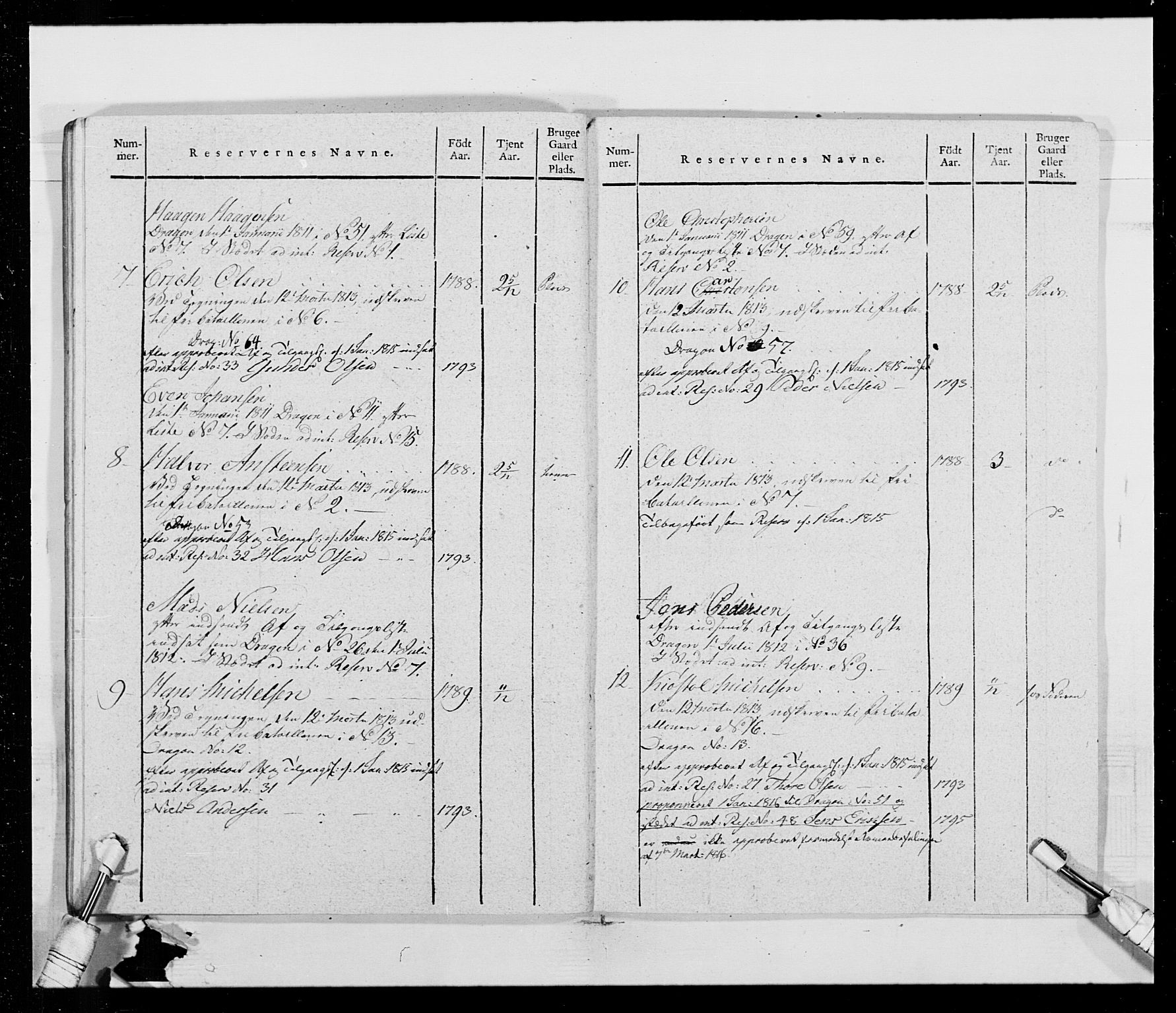 Generalitets- og kommissariatskollegiet, Det kongelige norske kommissariatskollegium, AV/RA-EA-5420/E/Eh/L0014: 3. Sønnafjelske dragonregiment, 1776-1813, p. 217