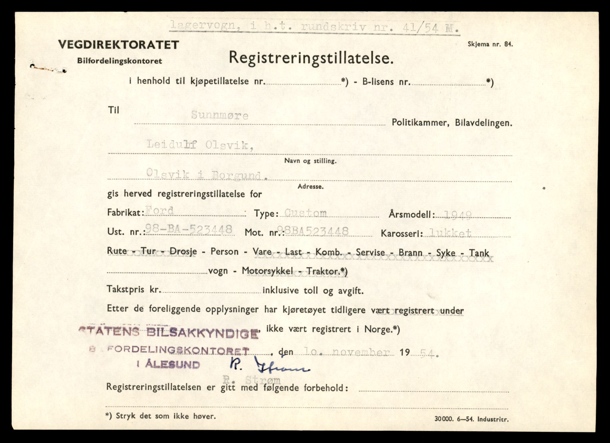 Møre og Romsdal vegkontor - Ålesund trafikkstasjon, AV/SAT-A-4099/F/Fe/L0047: Registreringskort for kjøretøy T 14580 - T 14720, 1927-1998, p. 1277