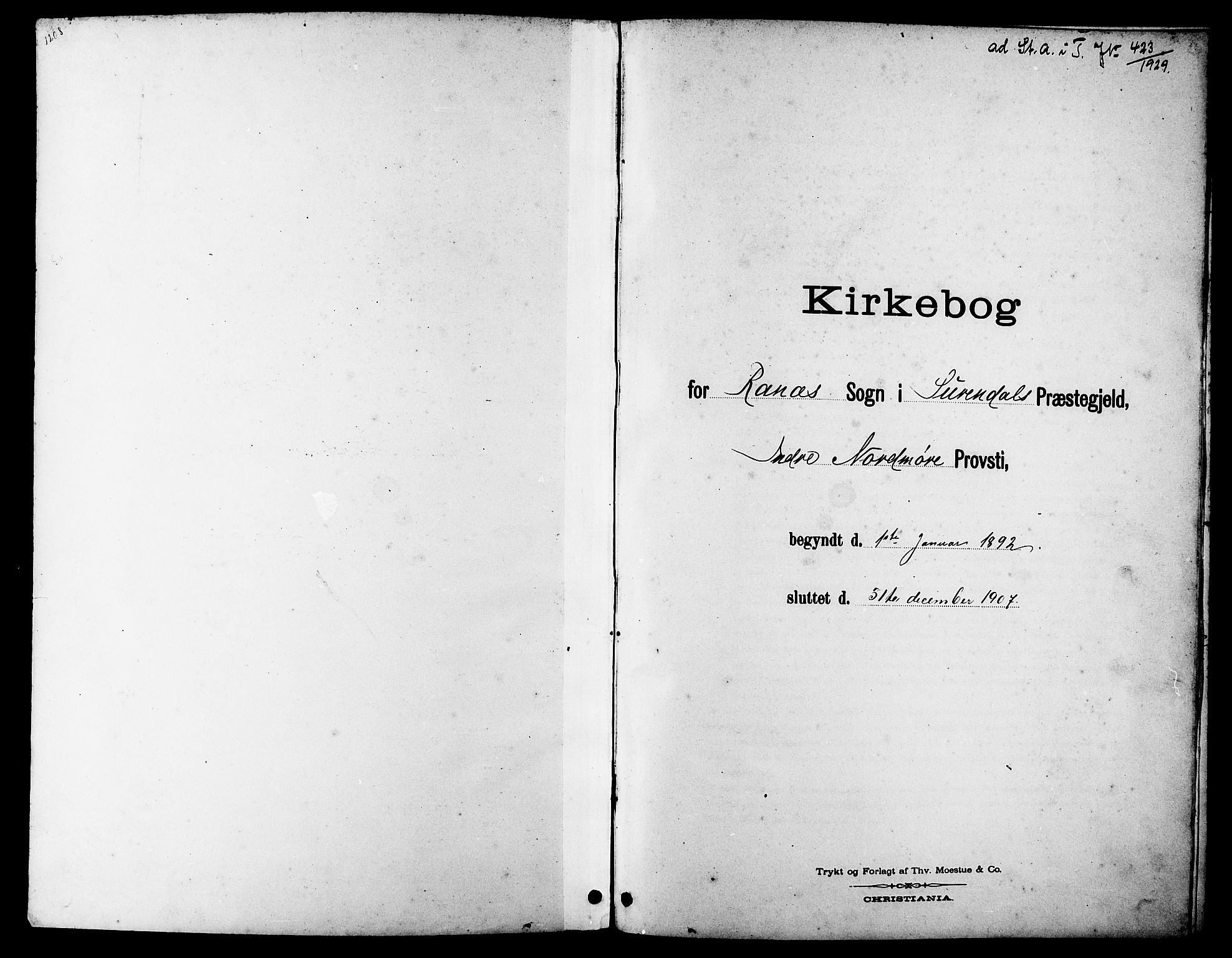 Ministerialprotokoller, klokkerbøker og fødselsregistre - Møre og Romsdal, AV/SAT-A-1454/596/L1058: Parish register (copy) no. 596C01, 1891-1907