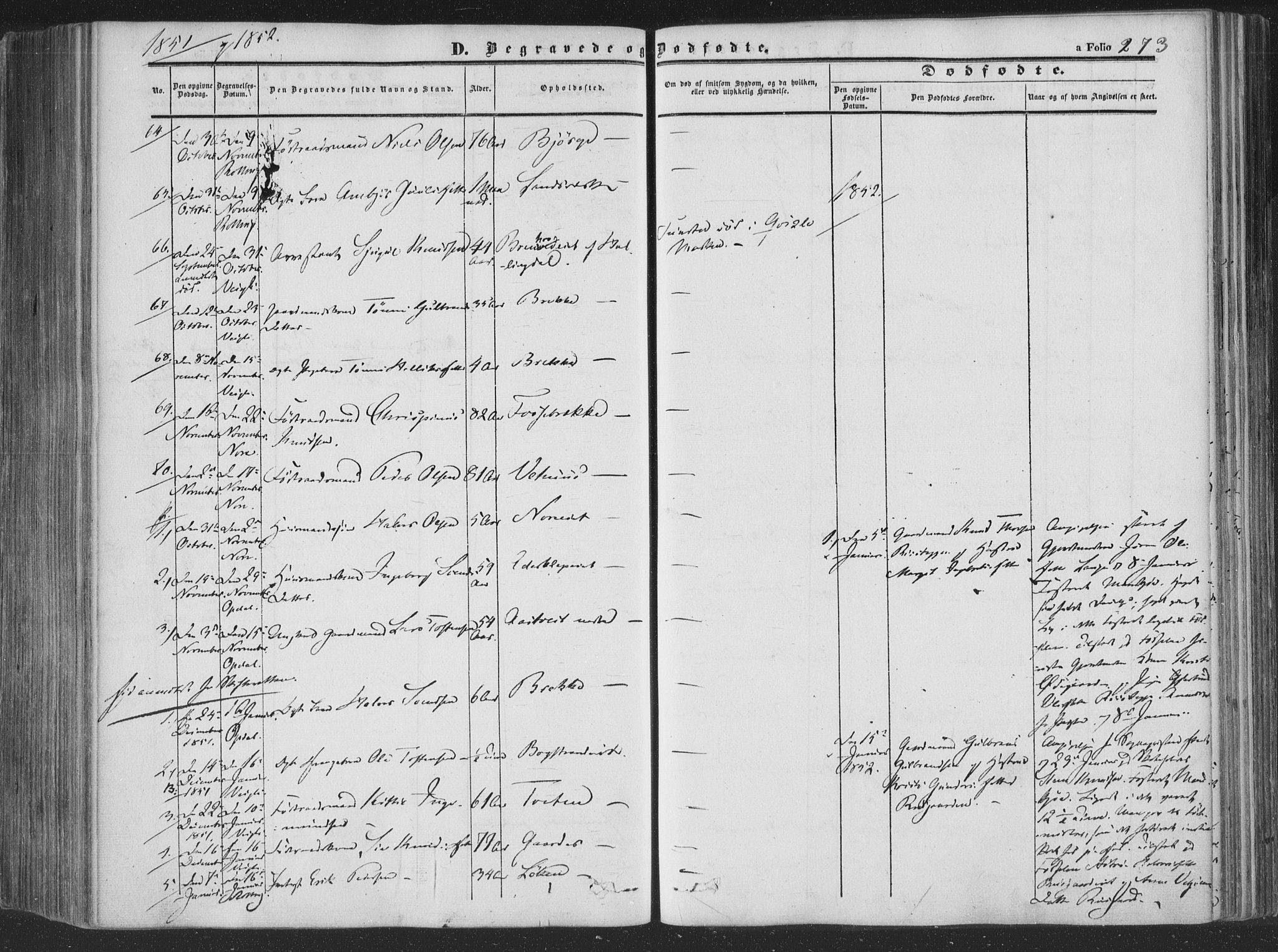 Rollag kirkebøker, SAKO/A-240/F/Fa/L0008: Parish register (official) no. I 8, 1847-1860, p. 273