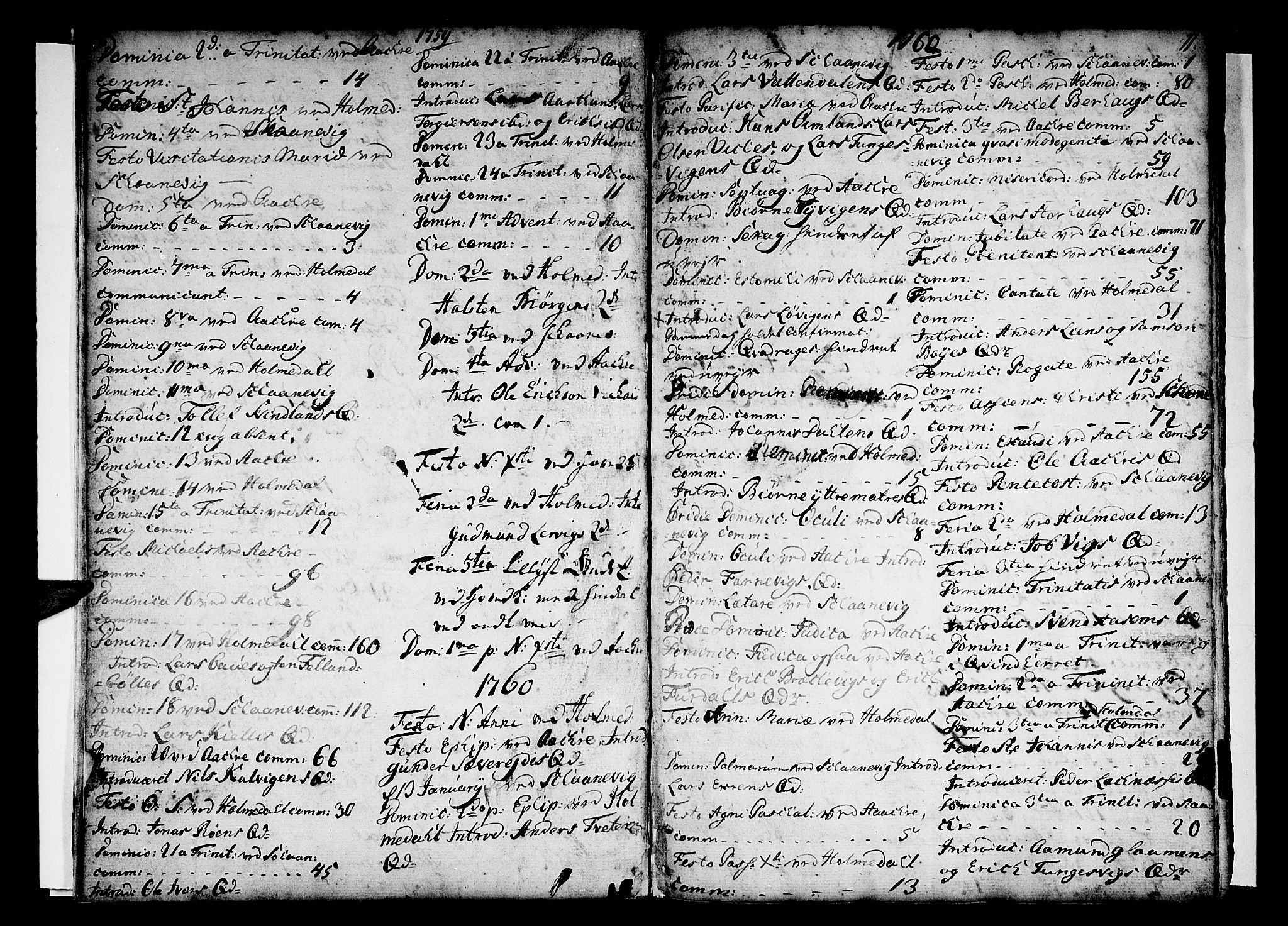 Skånevik sokneprestembete, SAB/A-77801/H/Haa: Parish register (official) no. A 1, 1745-1789, p. 11