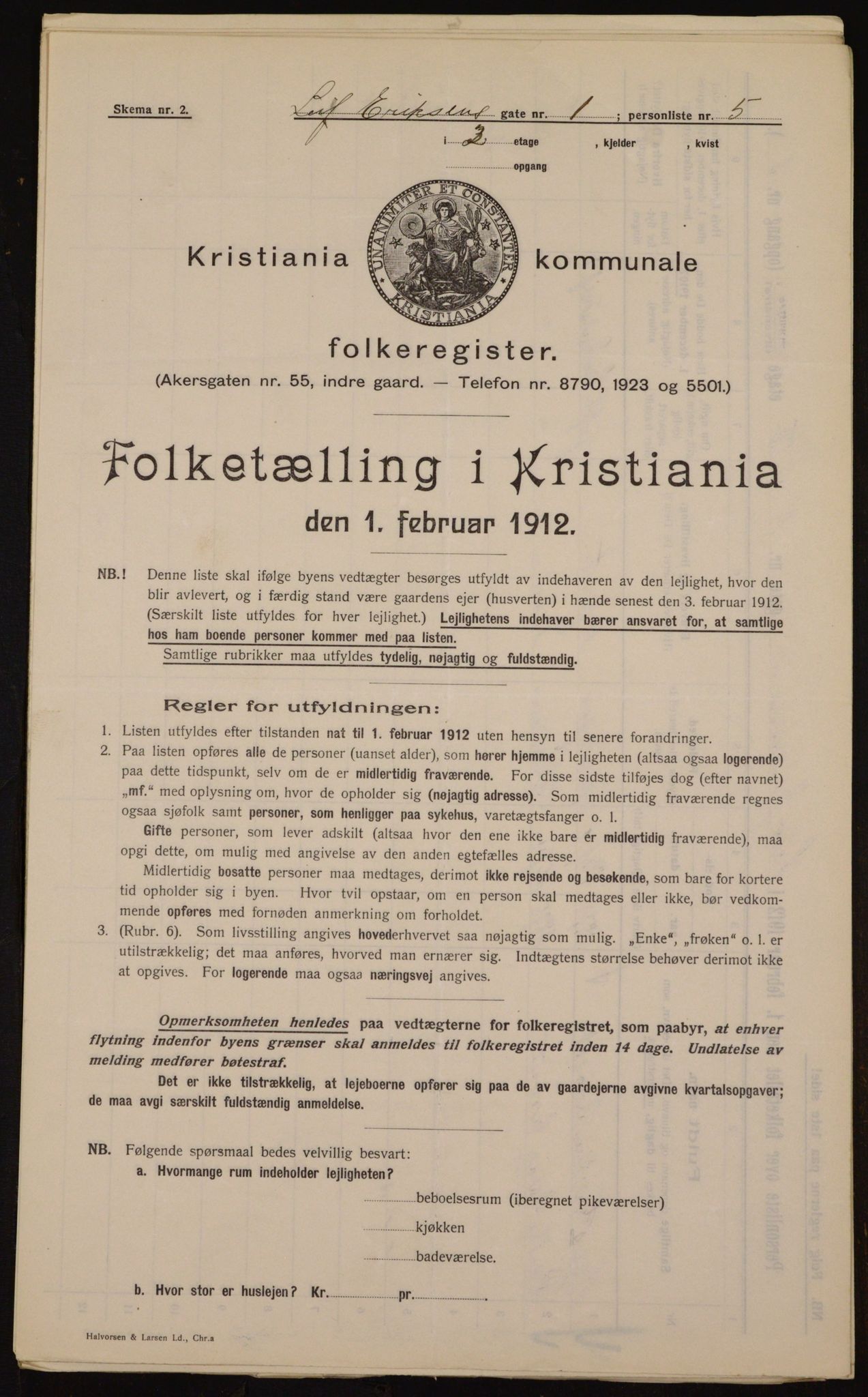 OBA, Municipal Census 1912 for Kristiania, 1912, p. 57770