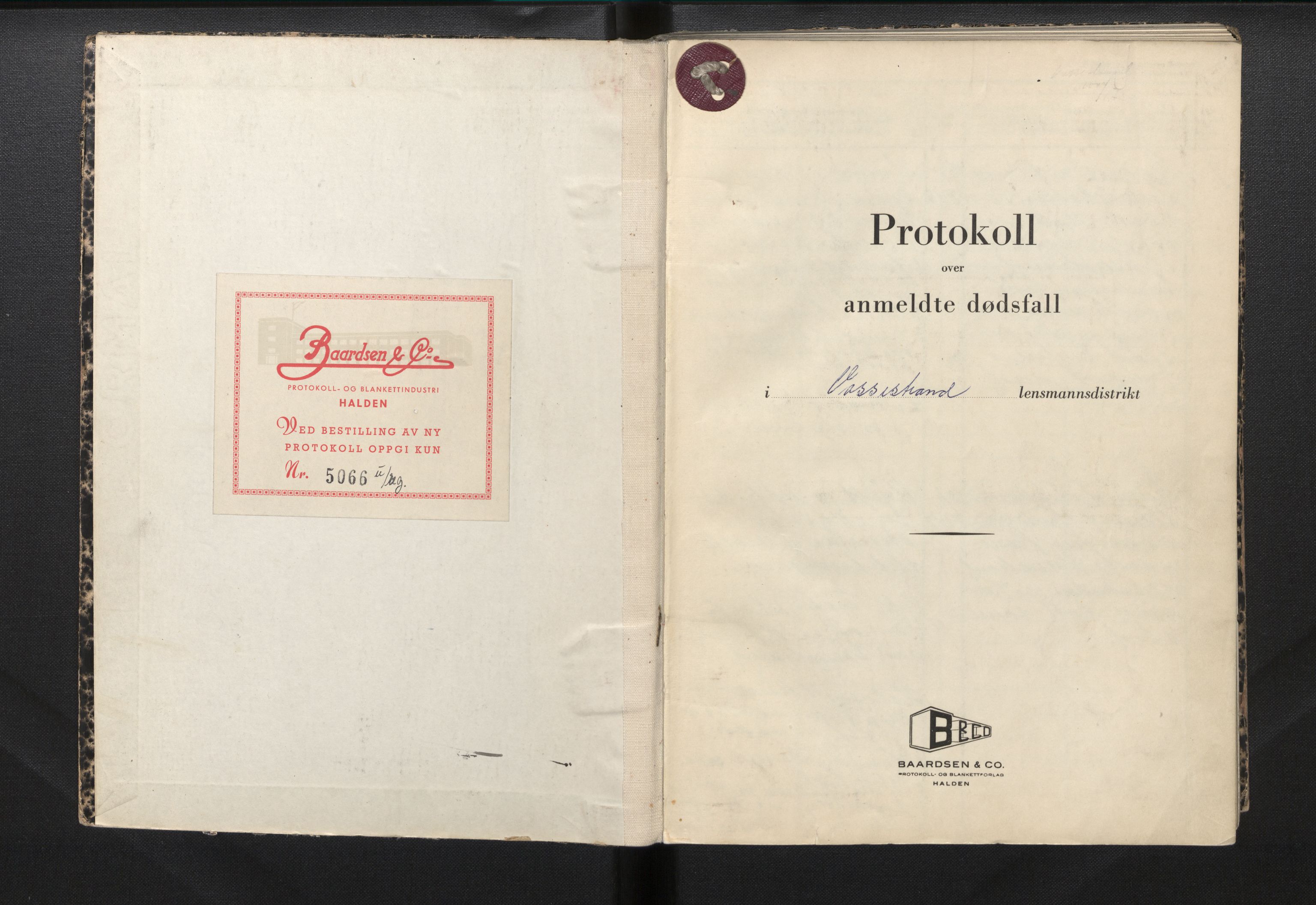 Lensmannen i Vossestrand, AV/SAB-A-35901/0006/L0003b: Dødsfallprotokoll, 1947-1954