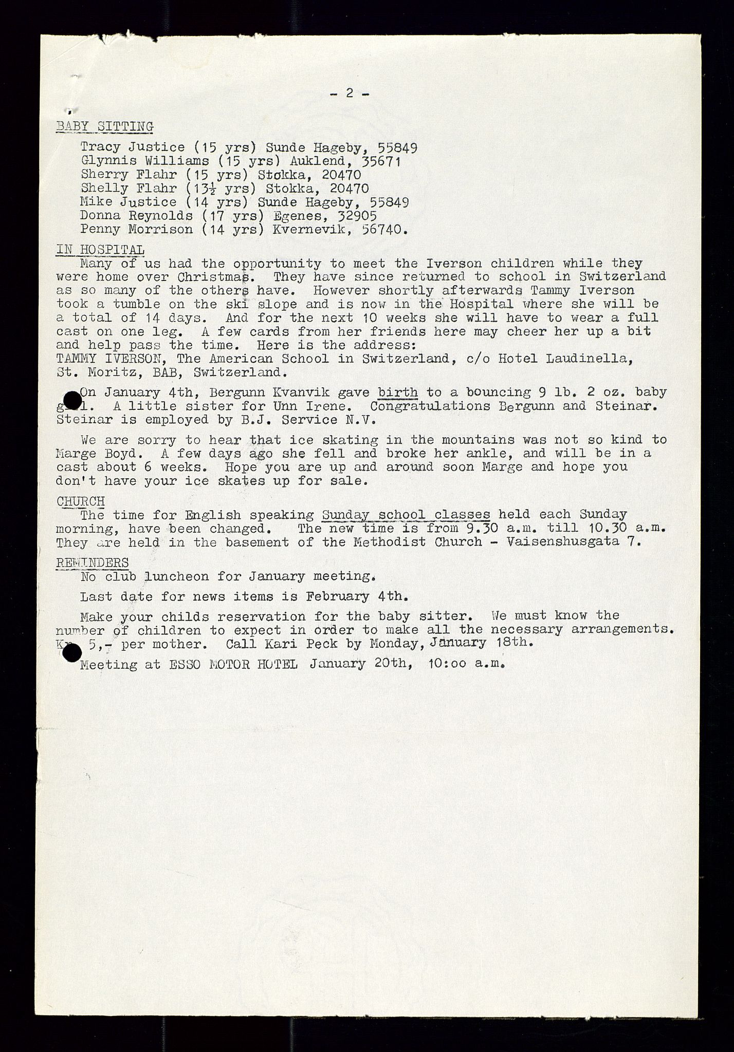 PA 1547 - Petroleum Wives Club, SAST/A-101974/X/Xa/L0001: Newsletters (1971-1978)/radiointervjuer på kasett (1989-1992), 1970-1978