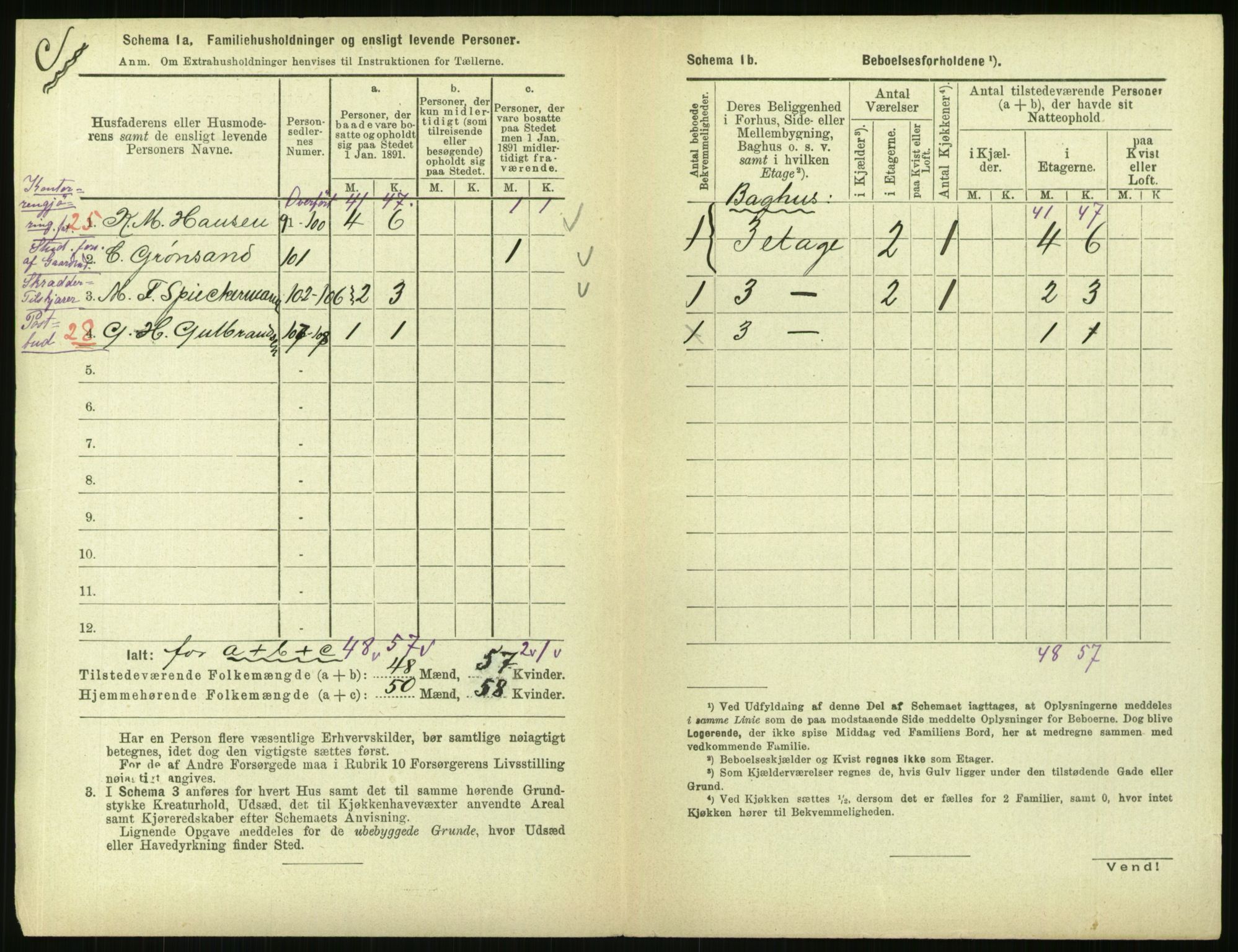 RA, 1891 census for 0301 Kristiania, 1891, p. 64604