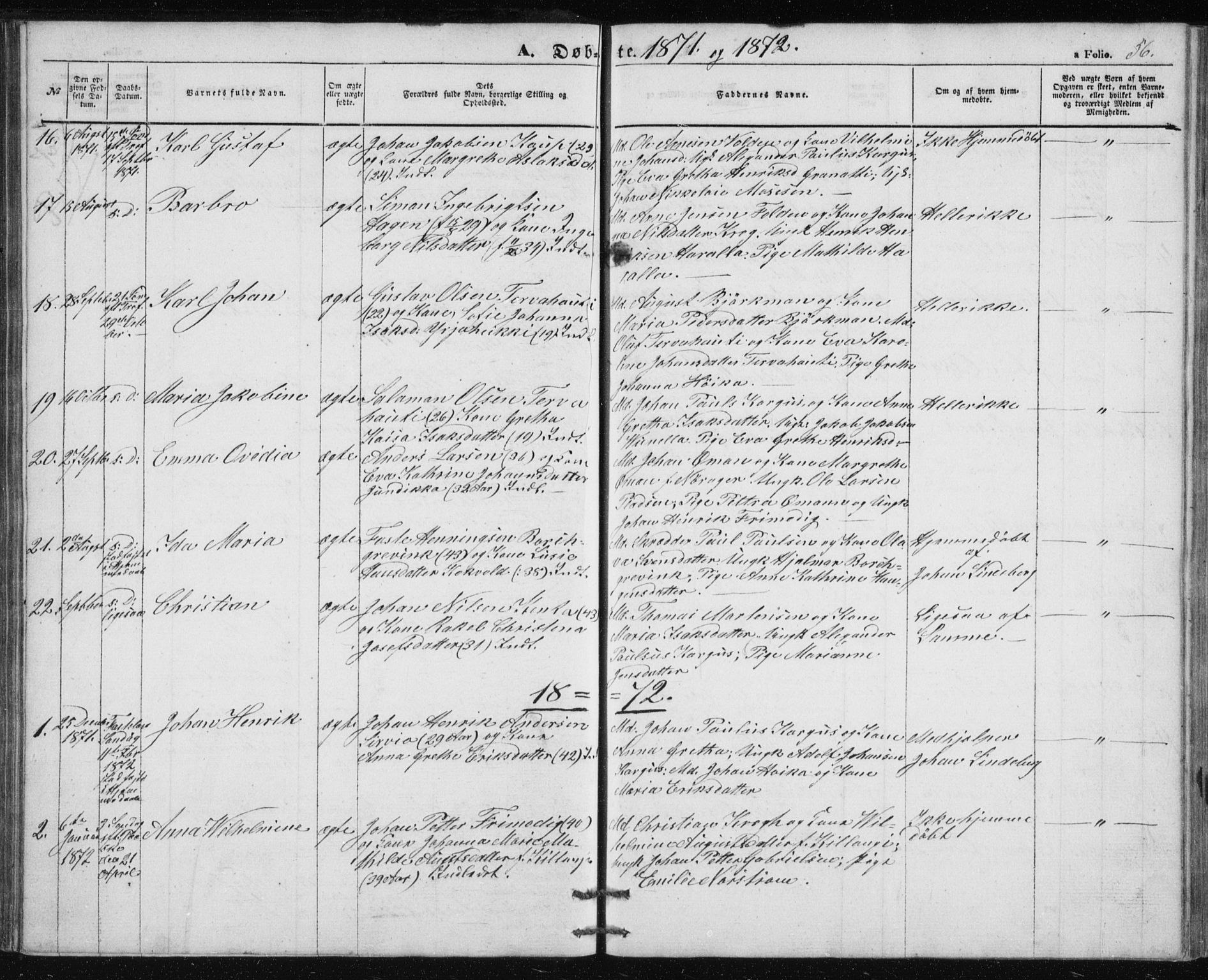 Alta sokneprestkontor, SATØ/S-1338/H/Hb/L0002.klokk: Parish register (copy) no. 2, 1856-1880, p. 56