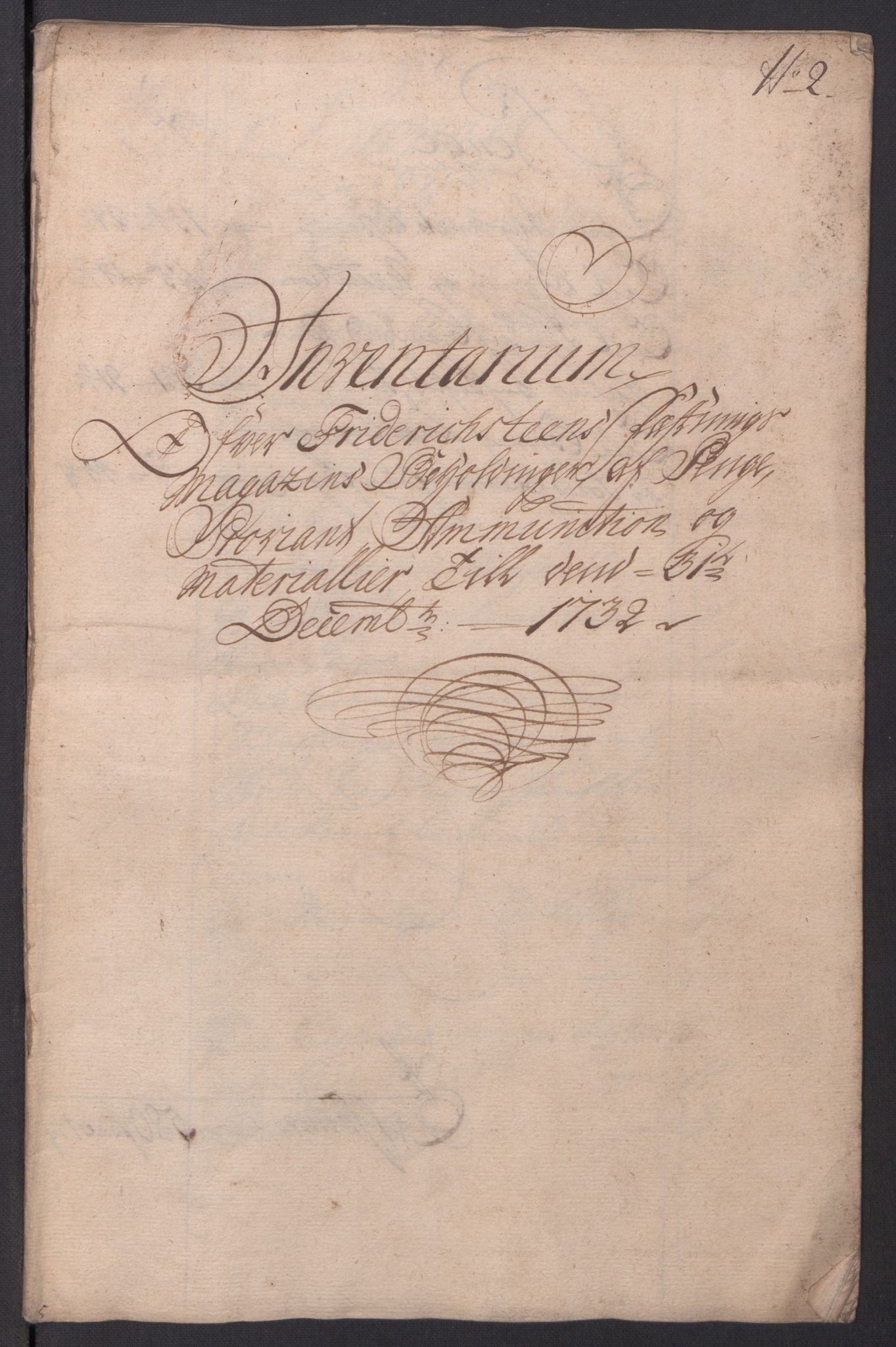 Kommanderende general (KG I) med Det norske krigsdirektorium, RA/EA-5419/D/L0154: Fredriksten festning: Brev, inventarfortegnelser og regnskapsekstrakter, 1730-1739, p. 122