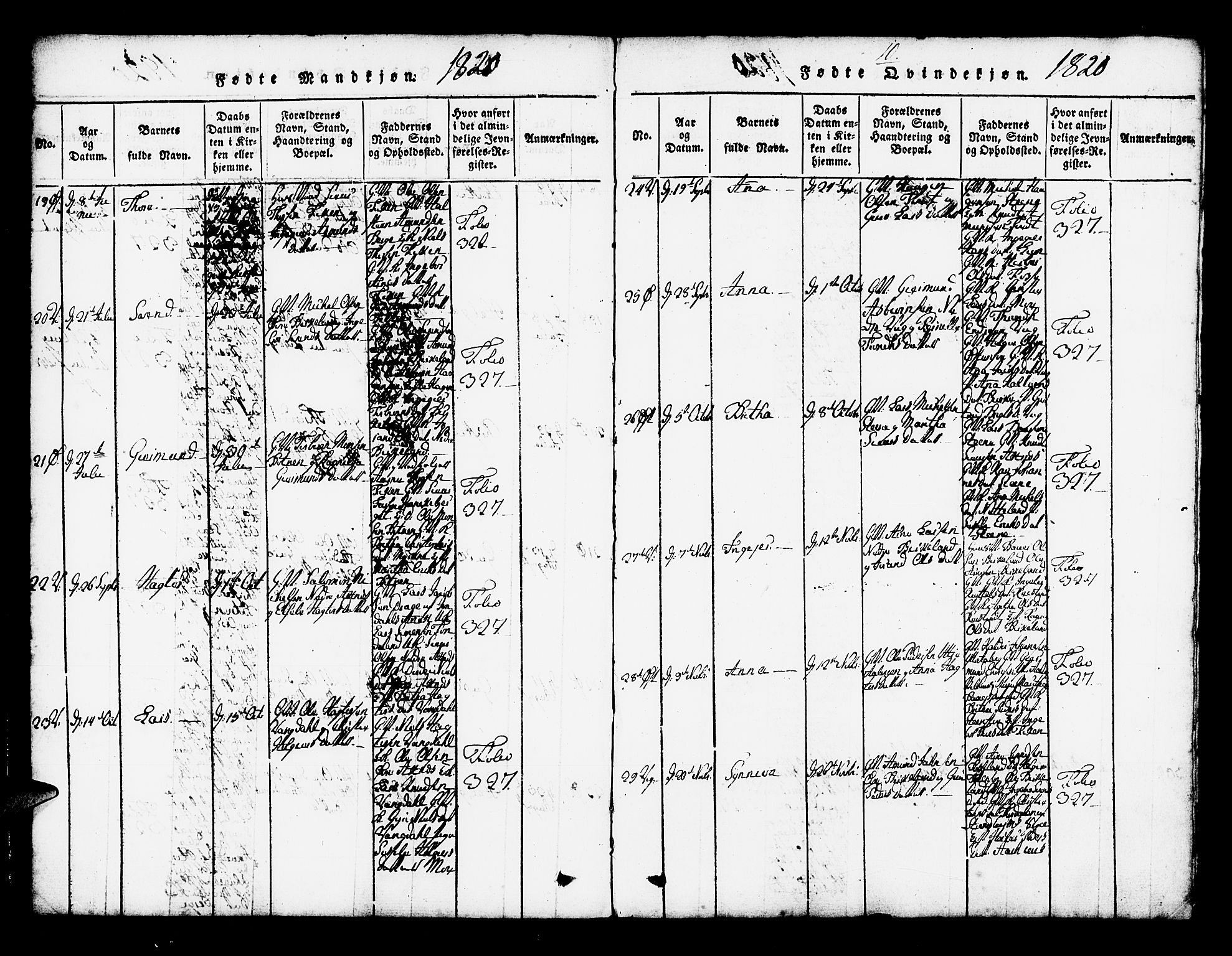 Kvam sokneprestembete, SAB/A-76201/H/Haa: Parish register (official) no. A 6, 1818-1832, p. 10