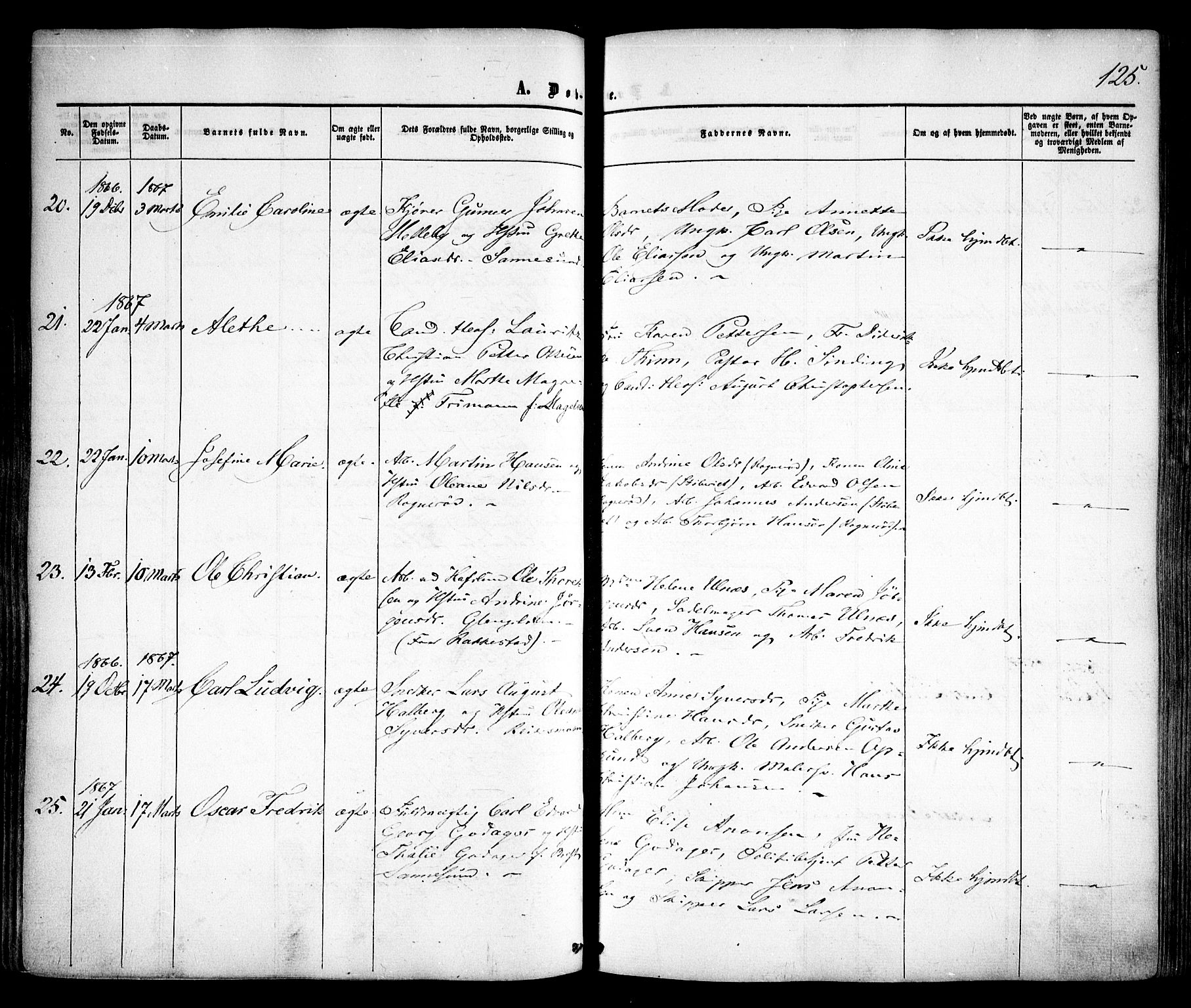 Sarpsborg prestekontor Kirkebøker, AV/SAO-A-2006/F/Fa/L0001: Parish register (official) no. 1, 1859-1868, p. 125