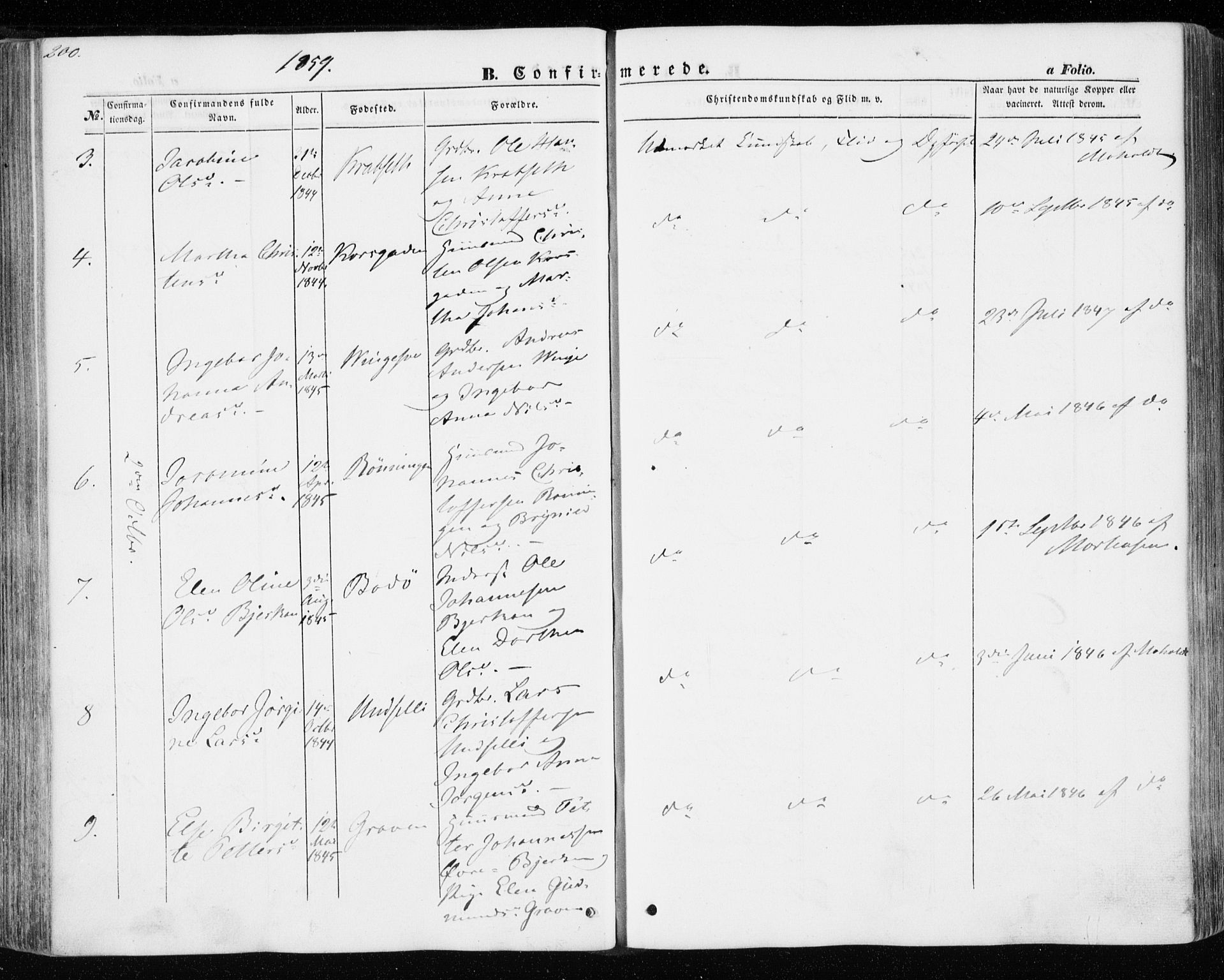 Ministerialprotokoller, klokkerbøker og fødselsregistre - Nord-Trøndelag, AV/SAT-A-1458/701/L0008: Parish register (official) no. 701A08 /1, 1854-1863, p. 200