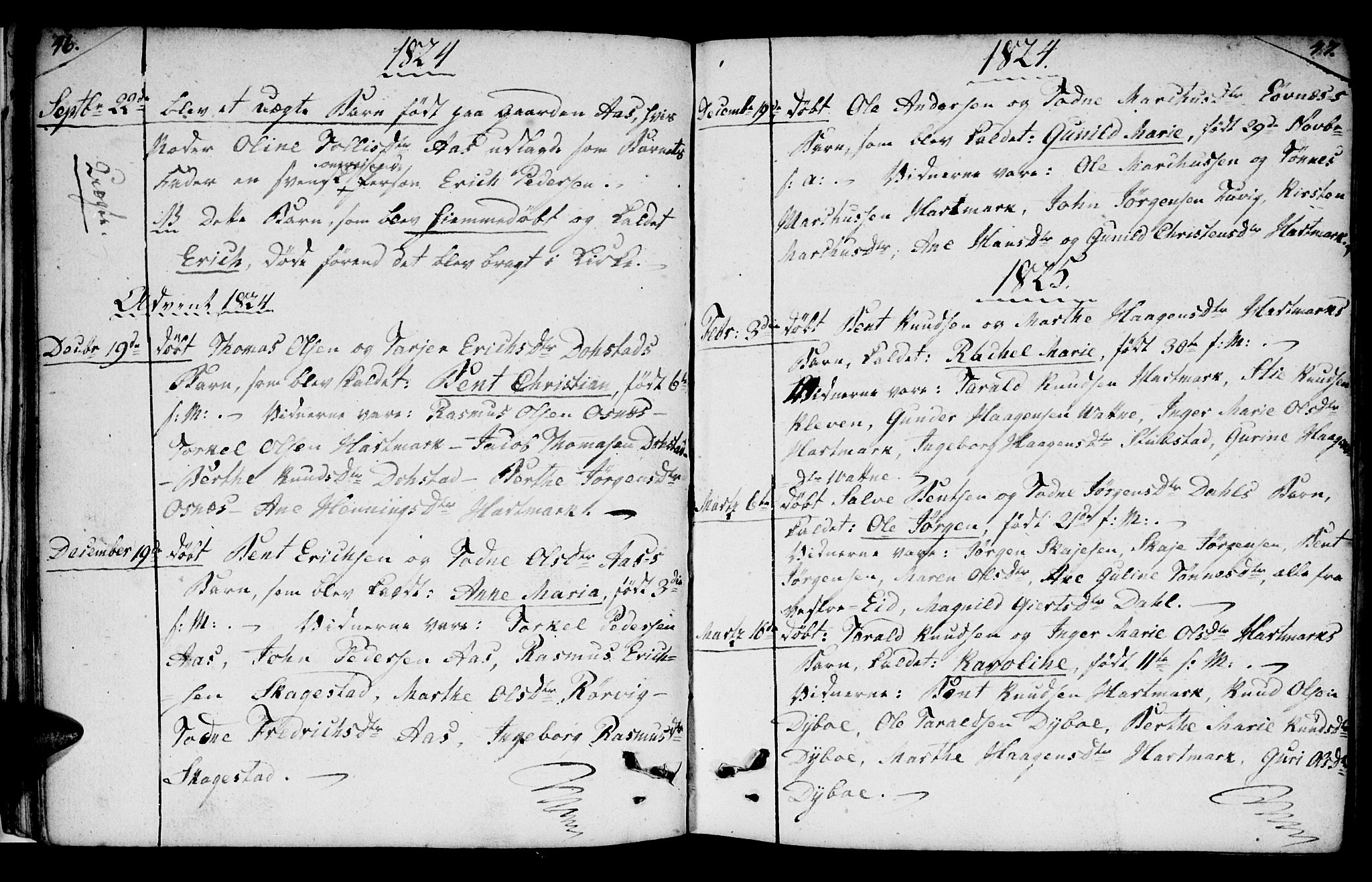 Mandal sokneprestkontor, SAK/1111-0030/F/Fb/Fbb/L0001: Parish register (copy) no. B 1, 1802-1846, p. 46-47
