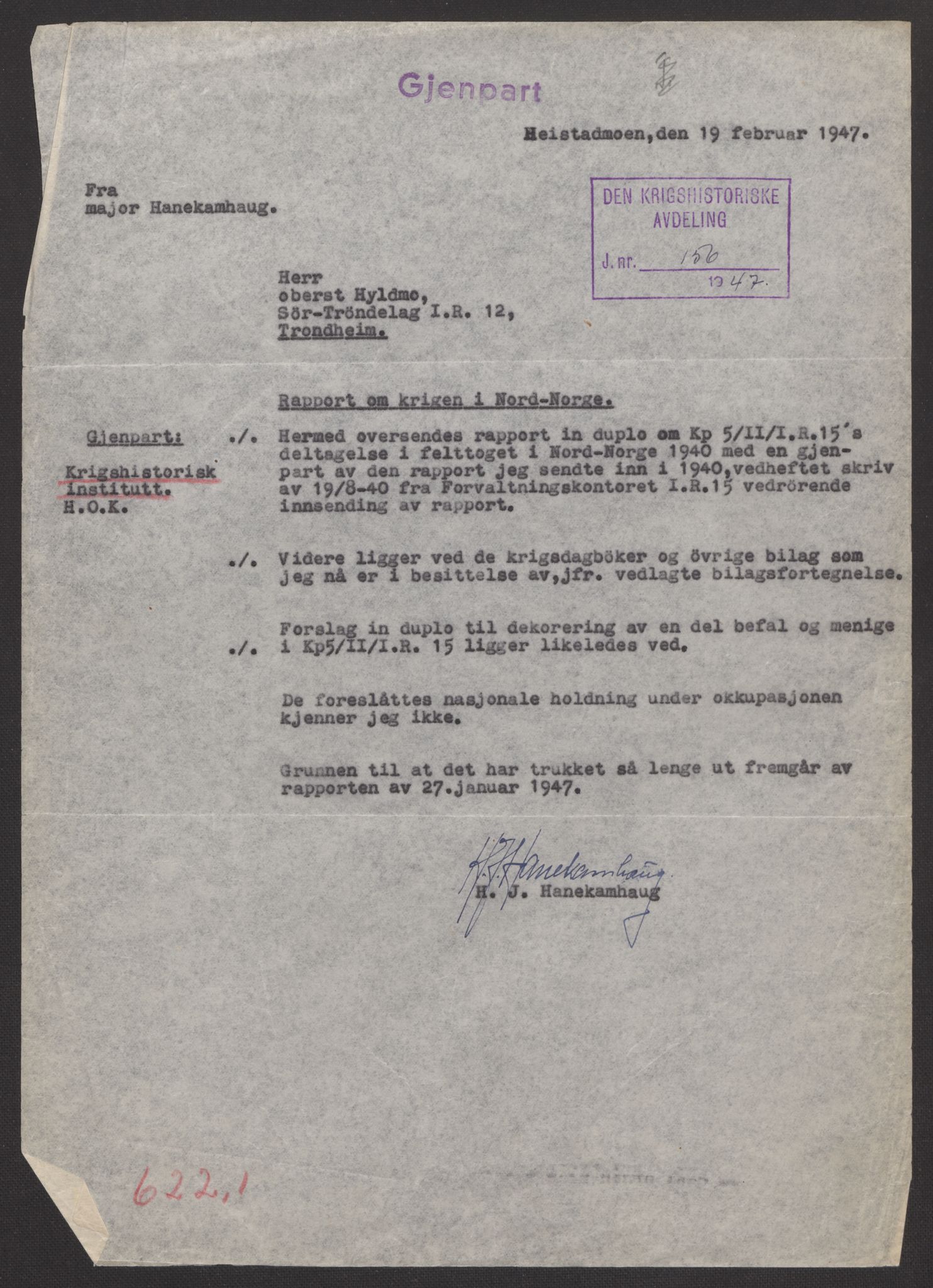 Forsvaret, Forsvarets krigshistoriske avdeling, AV/RA-RAFA-2017/Y/Yb/L0147: II-C-11-622  -  6. Divisjon, 1940, p. 247
