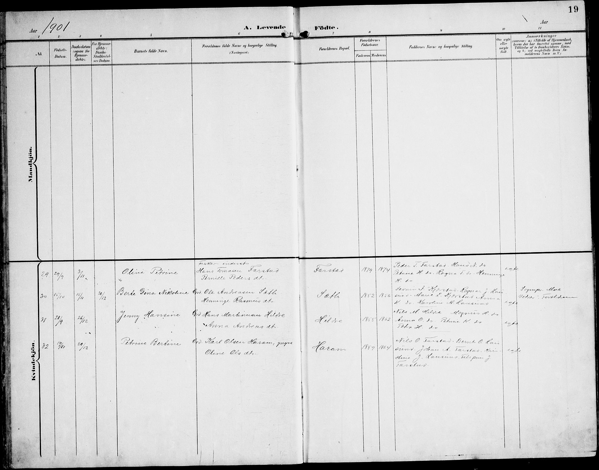 Ministerialprotokoller, klokkerbøker og fødselsregistre - Møre og Romsdal, SAT/A-1454/536/L0511: Parish register (copy) no. 536C06, 1899-1944, p. 19