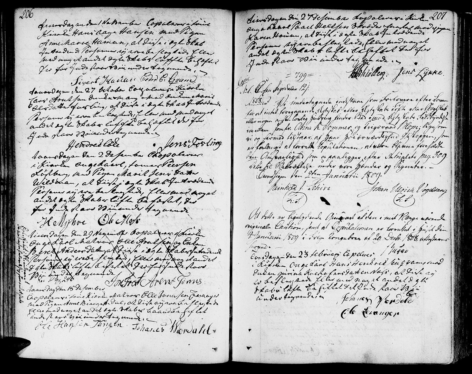 Ministerialprotokoller, klokkerbøker og fødselsregistre - Sør-Trøndelag, SAT/A-1456/602/L0105: Parish register (official) no. 602A03, 1774-1814, p. 206-207