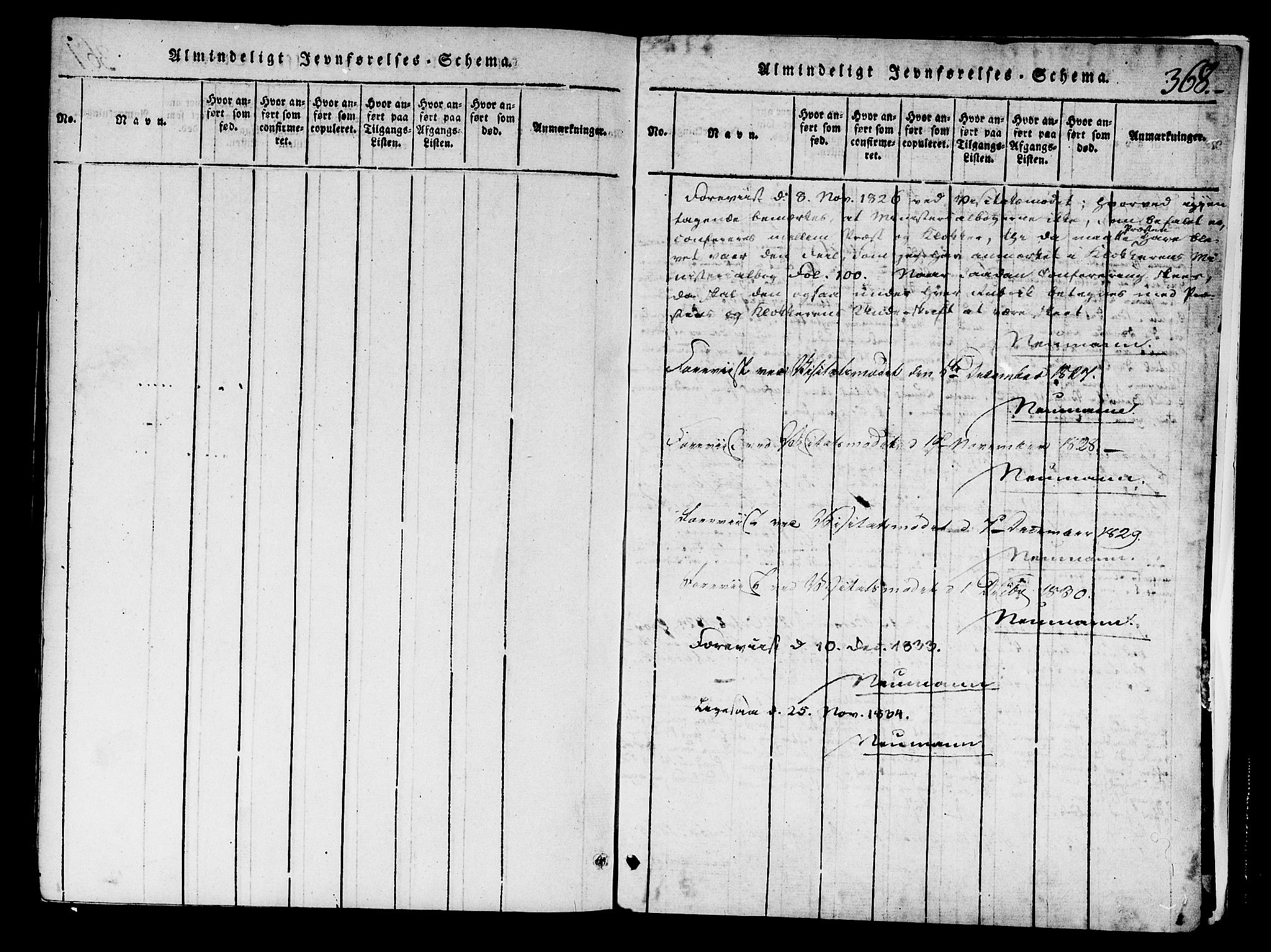 Mariakirken Sokneprestembete, SAB/A-76901/H/Haa/L0005: Parish register (official) no. A 5, 1815-1845, p. 368