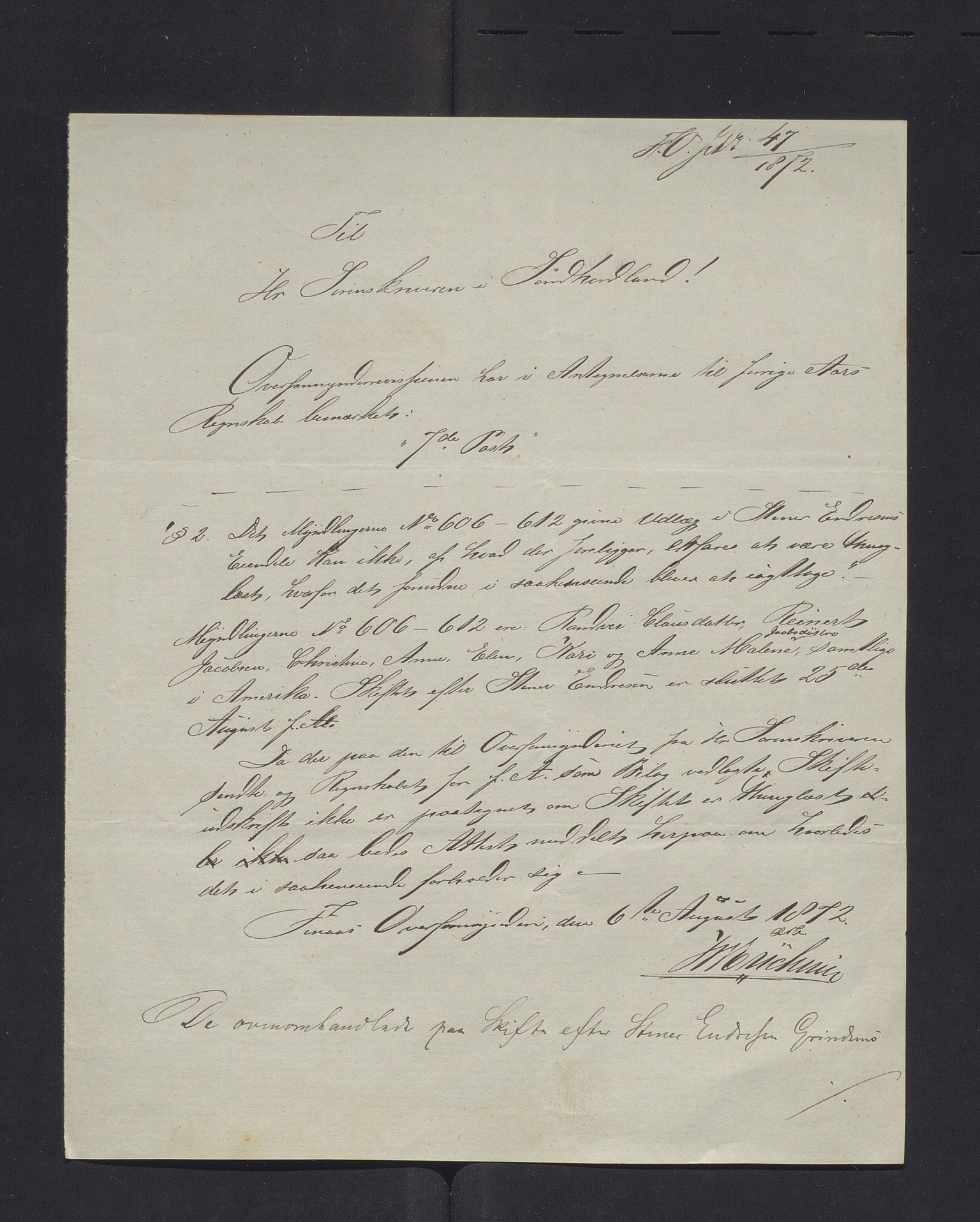 Finnaas kommune. Overformynderiet, IKAH/1218a-812/R/Ra/Raa/L0002/0004: Årlege rekneskap m/vedlegg / Årlege rekneskap m/vedlegg, 1871