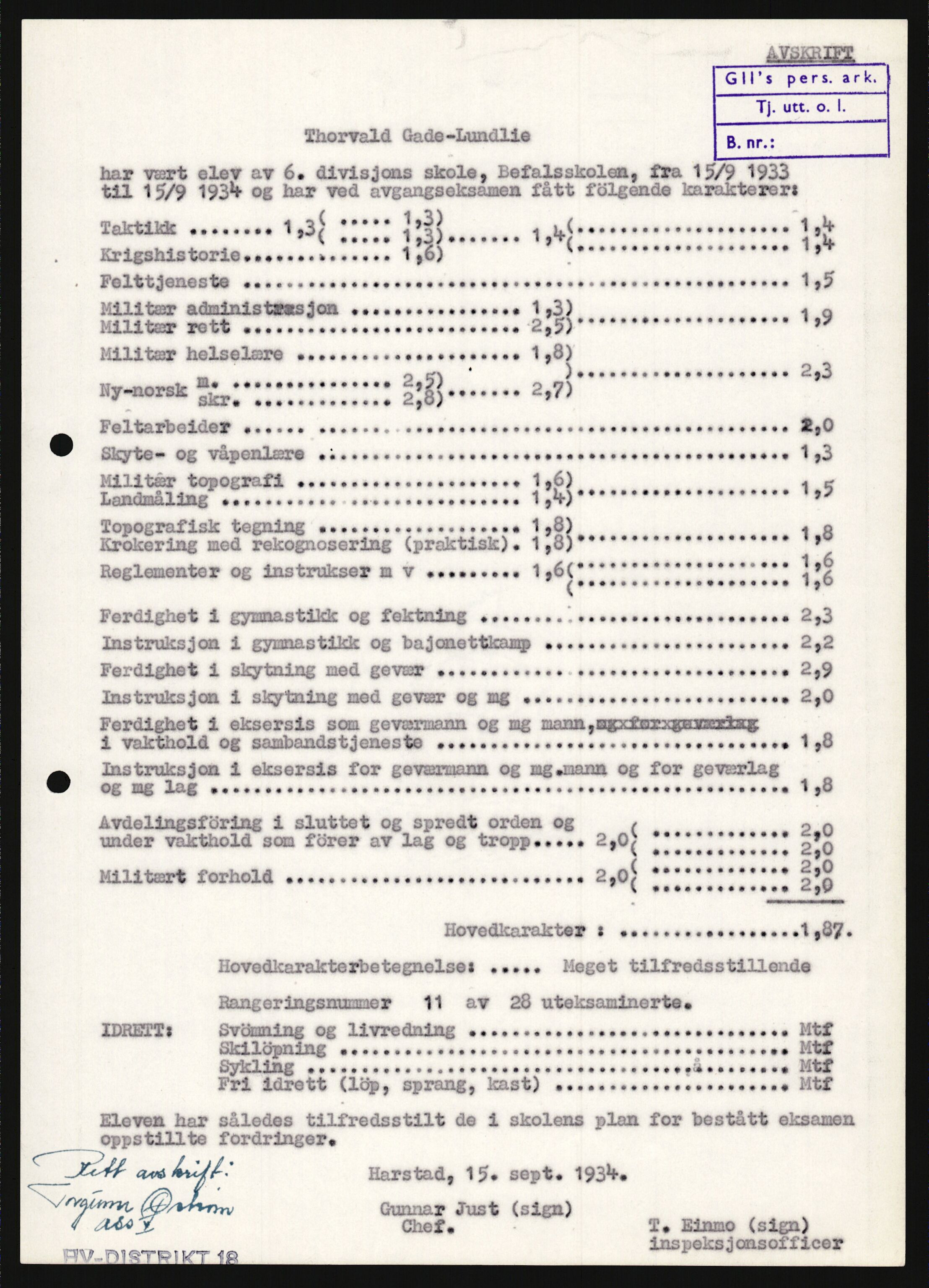 Forsvaret, Varanger bataljon, AV/RA-RAFA-2258/1/D/L0455: Rulleblad og tjenesteuttalelser for befal født 1894-1896, 1901-1909 og 1911-1915, 1894-1915, p. 178