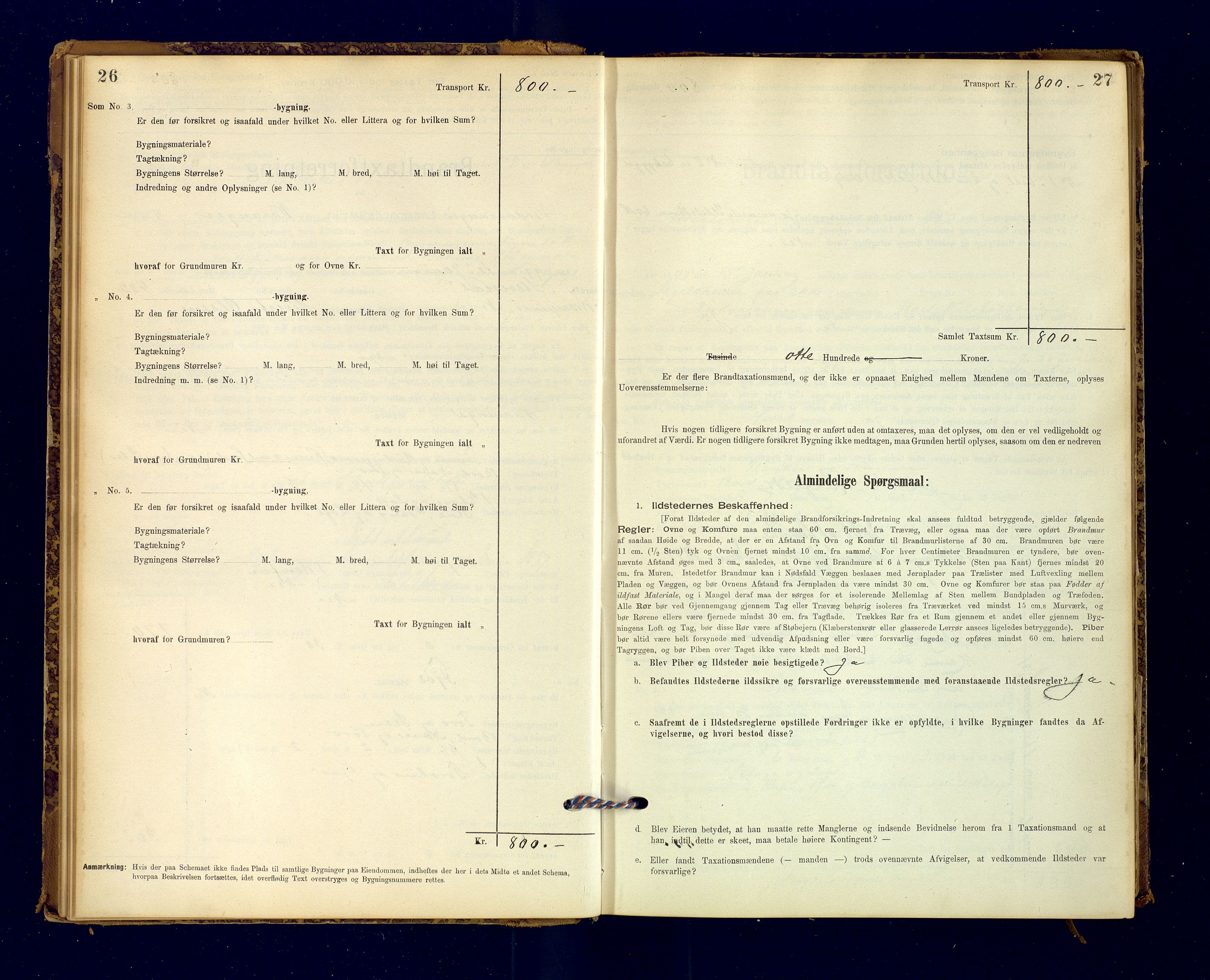 Nord-Varanger (Vadsø) lensmannskontor, AV/SATØ-S-1166/1/Fp/Fpb/L0198: Branntakstprotokoller, 1895-1913, p. 26-27