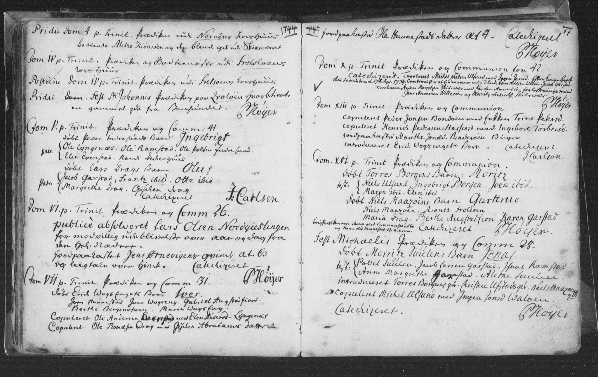 Ministerialprotokoller, klokkerbøker og fødselsregistre - Nord-Trøndelag, SAT/A-1458/786/L0685: Parish register (official) no. 786A01, 1710-1798, p. 77
