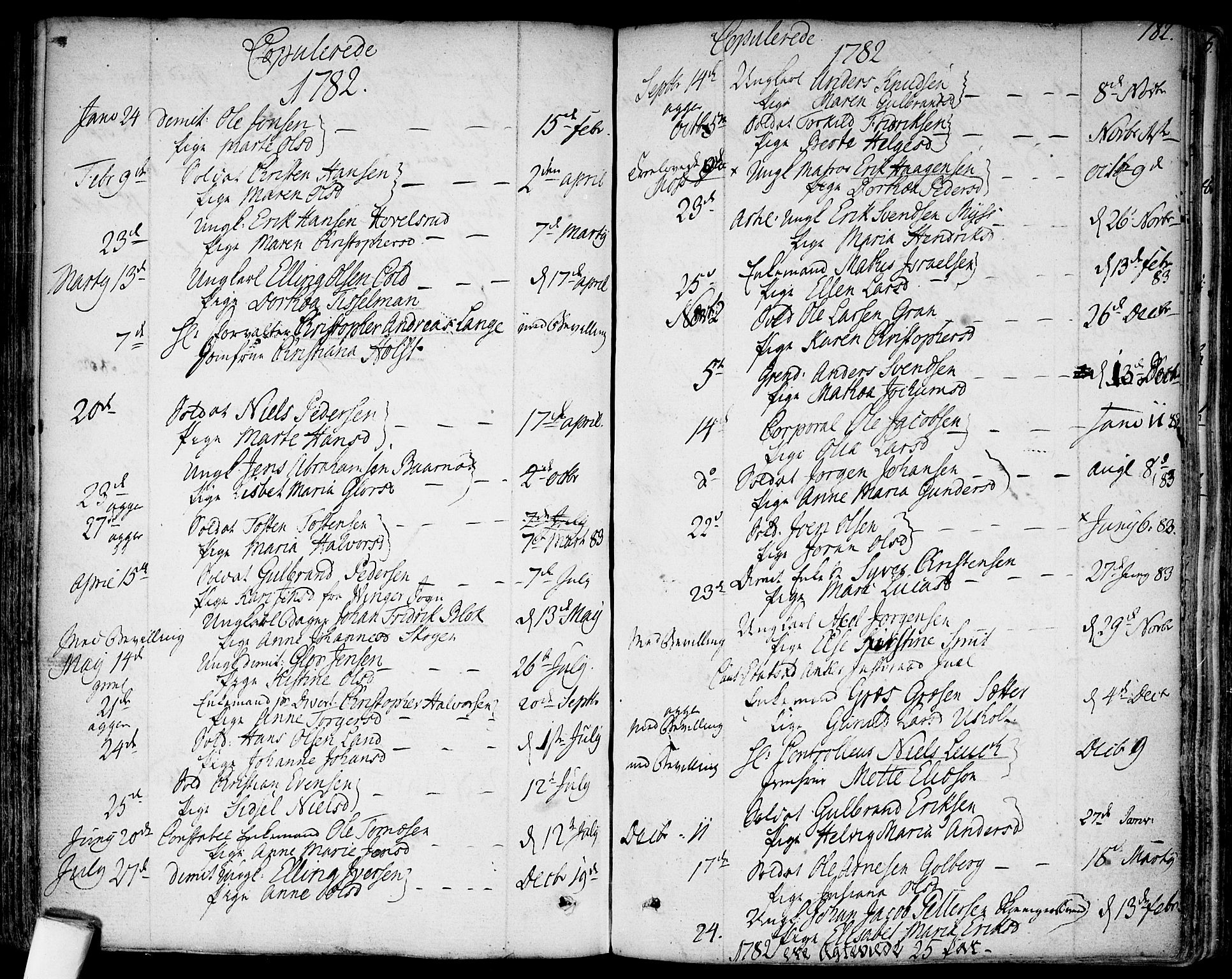 Garnisonsmenigheten Kirkebøker, AV/SAO-A-10846/F/Fa/L0003: Parish register (official) no. 3, 1777-1809, p. 182