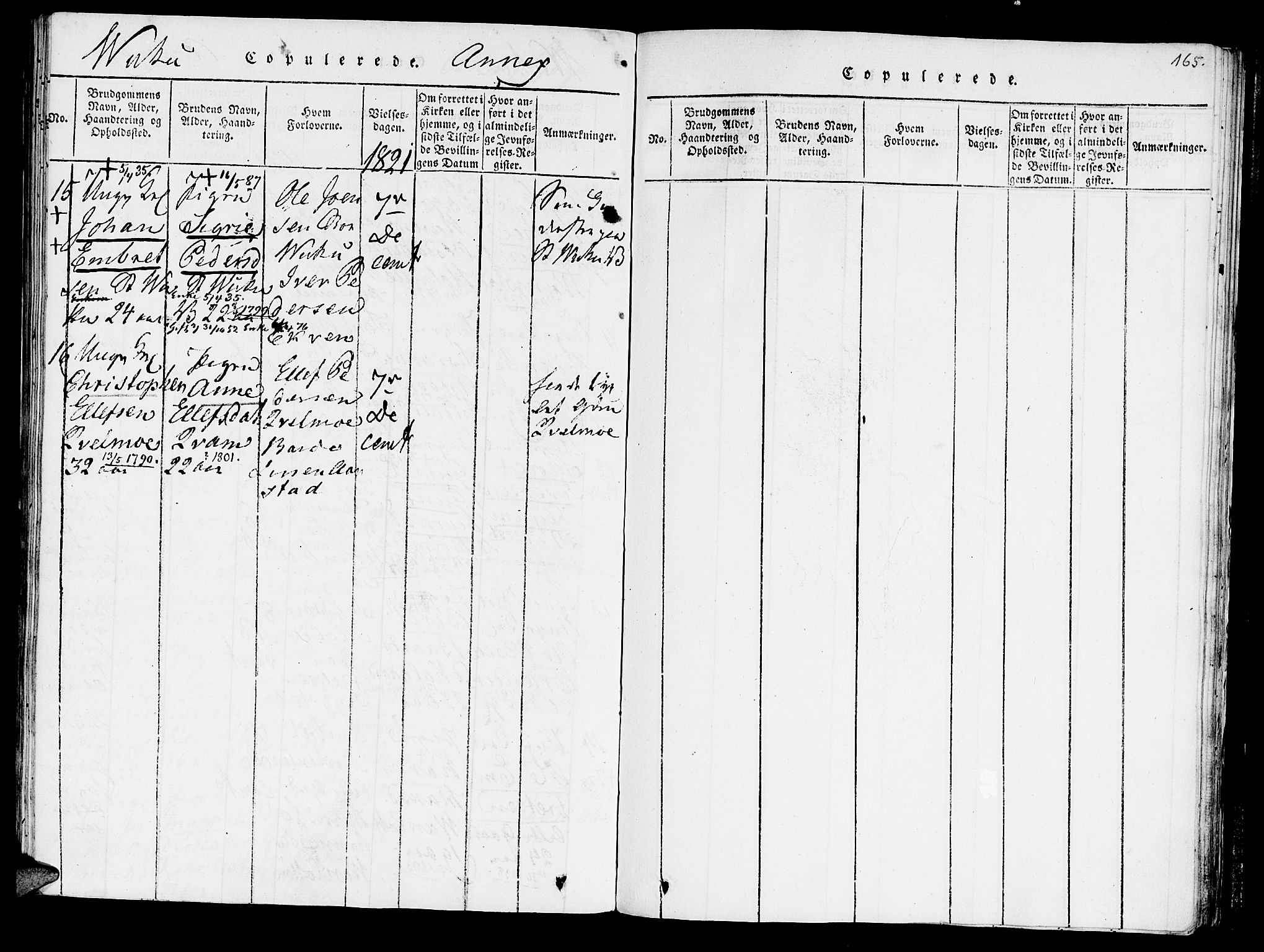 Ministerialprotokoller, klokkerbøker og fødselsregistre - Nord-Trøndelag, SAT/A-1458/723/L0234: Parish register (official) no. 723A05 /2, 1816-1821, p. 165