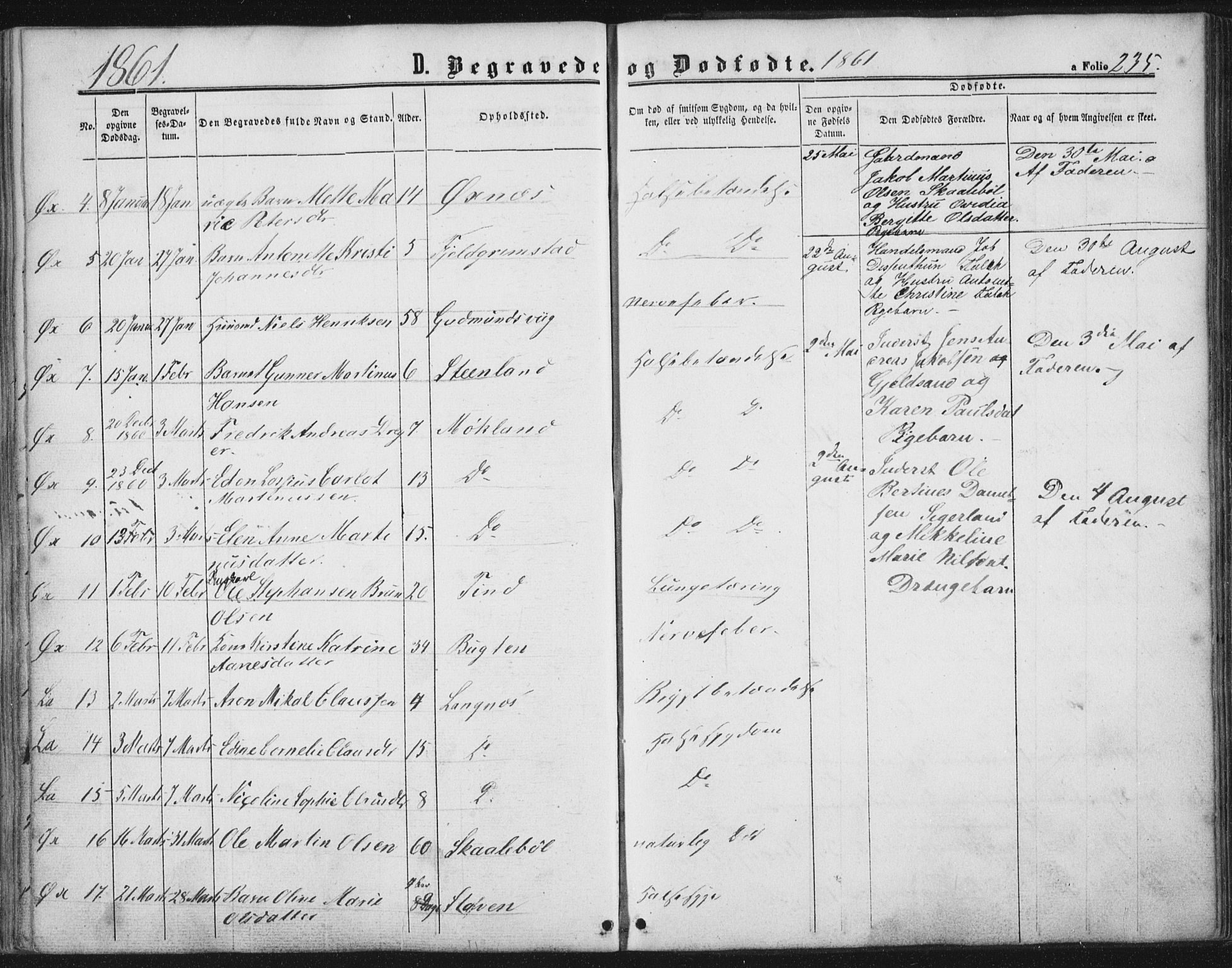 Ministerialprotokoller, klokkerbøker og fødselsregistre - Nordland, AV/SAT-A-1459/893/L1333: Parish register (official) no. 893A06, 1858-1866, p. 235