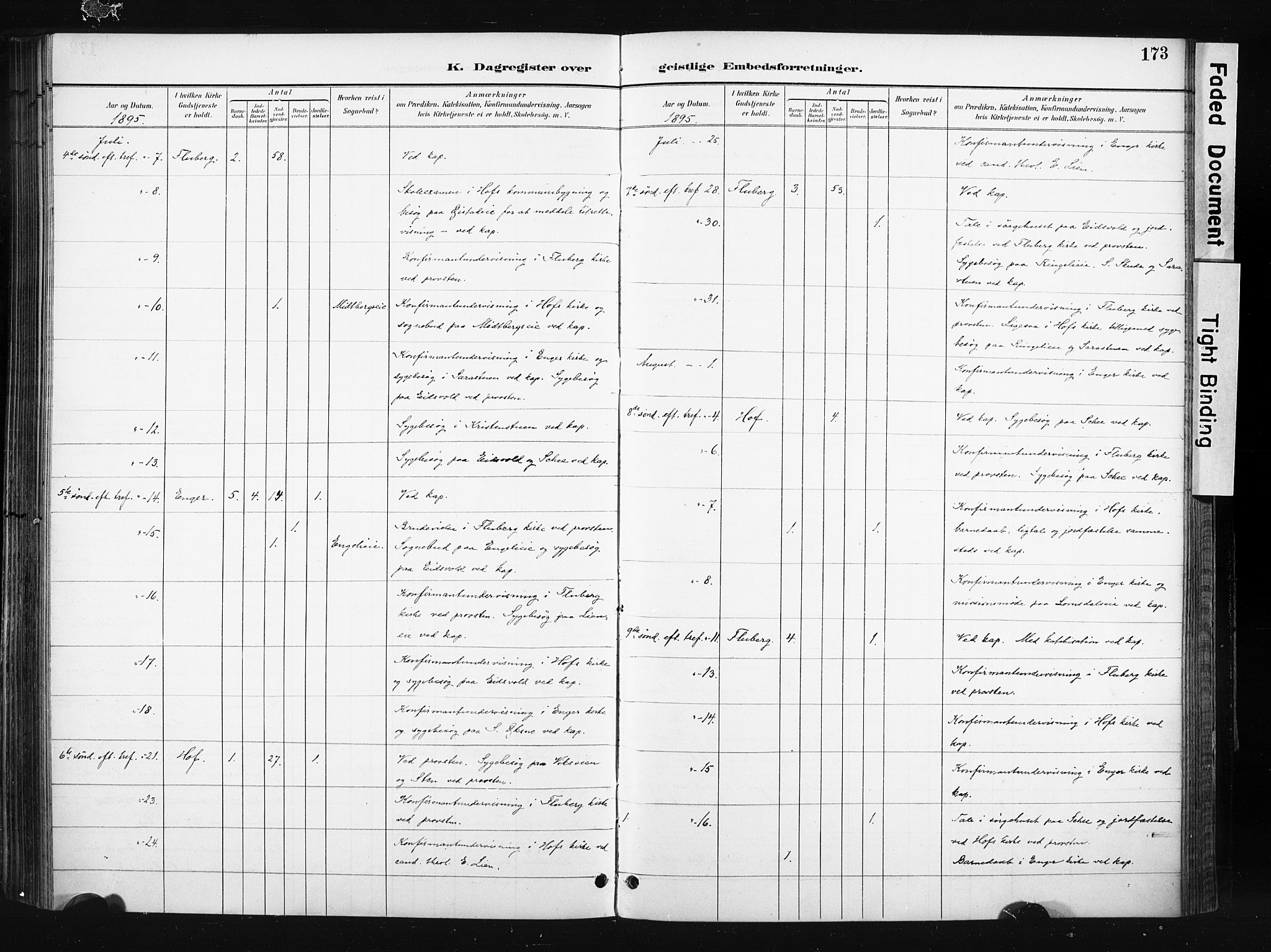 Søndre Land prestekontor, AV/SAH-PREST-122/K/L0004: Parish register (official) no. 4, 1895-1904, p. 173