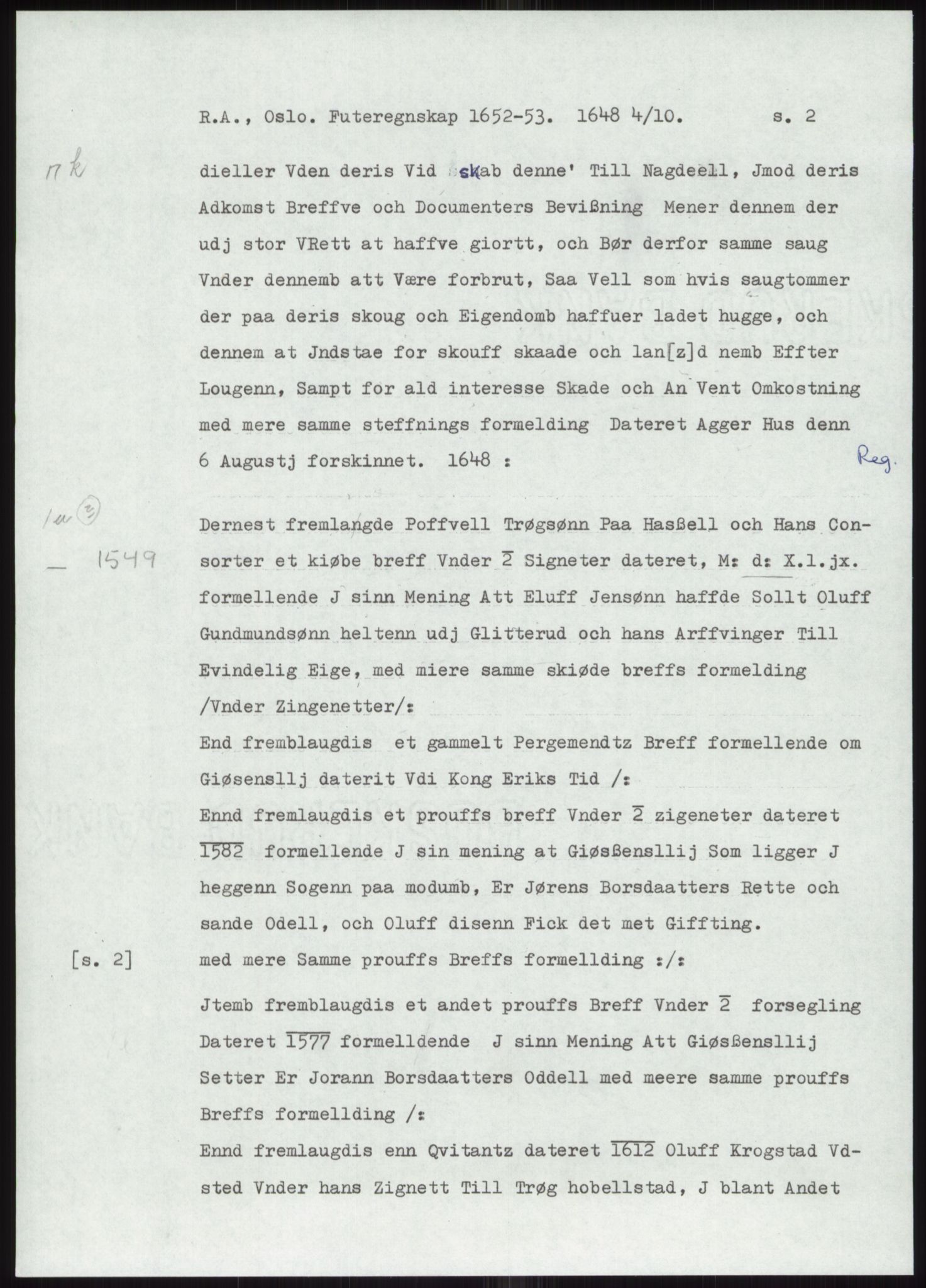 Samlinger til kildeutgivelse, Diplomavskriftsamlingen, AV/RA-EA-4053/H/Ha, p. 882